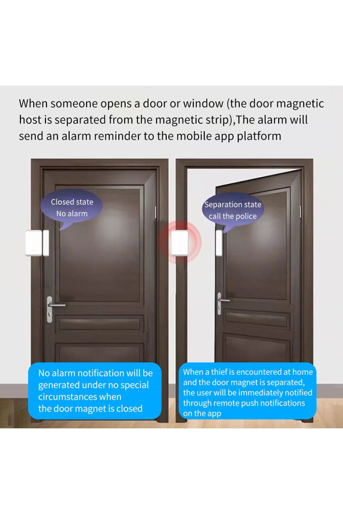Choice-2.4GHz Wireless TTLOCK Door Sensor Door Contact Detection Windows Open Close Status DS2 Works Wit... 2