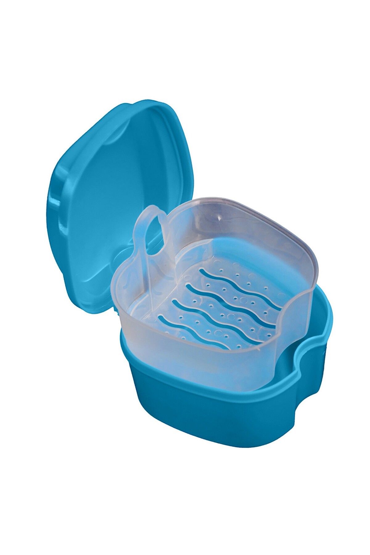Choice-Denture Bath Box Case False Teeth Storage Box With Hanging Net Container 7