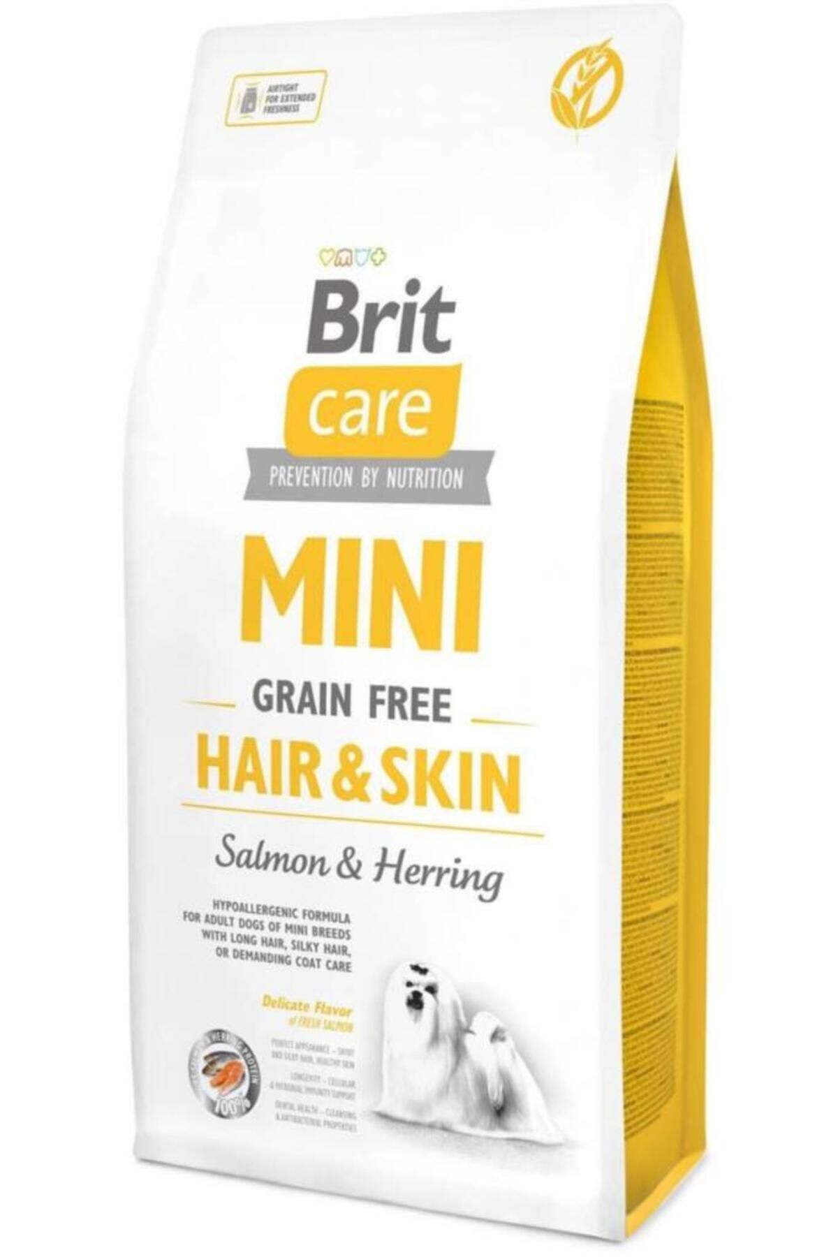 Brit Care Mini Hair & Skin Tahılsız Somon ve Ringa Balıklı Küçük Irk Yetişkin Köpek Maması 7 Kg(