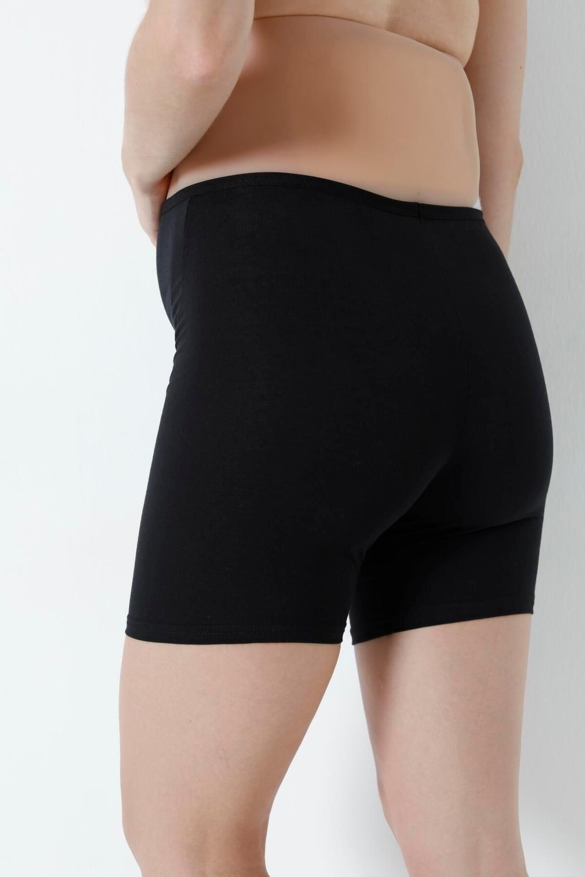 Arma Yıldız-Black Cotton Lycra Maternity Boxer Shorts 6