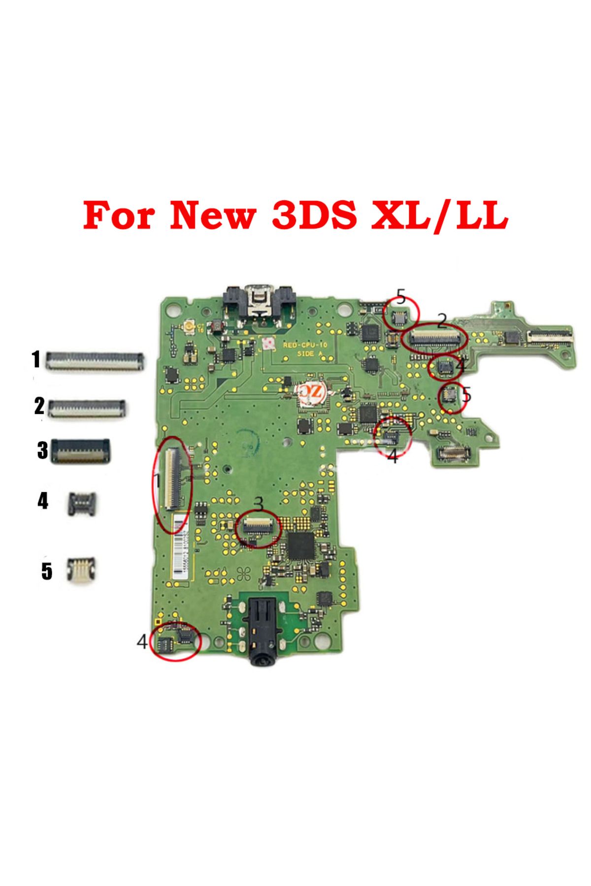 Choice-For New 3DS XL LL Original LCD Display Screen Flex Cable Switch board Motherboard FPC Socket For ... 2