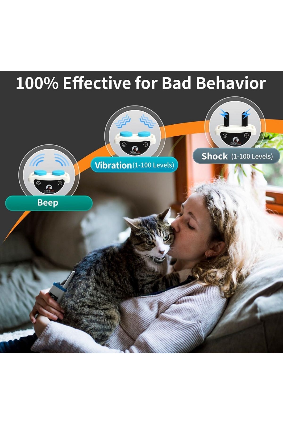 PaiPaitek-Cat Shock Collar,Cat Training Collar with Remote,Cat Stop Meowing Collar, Remote Contro... 7