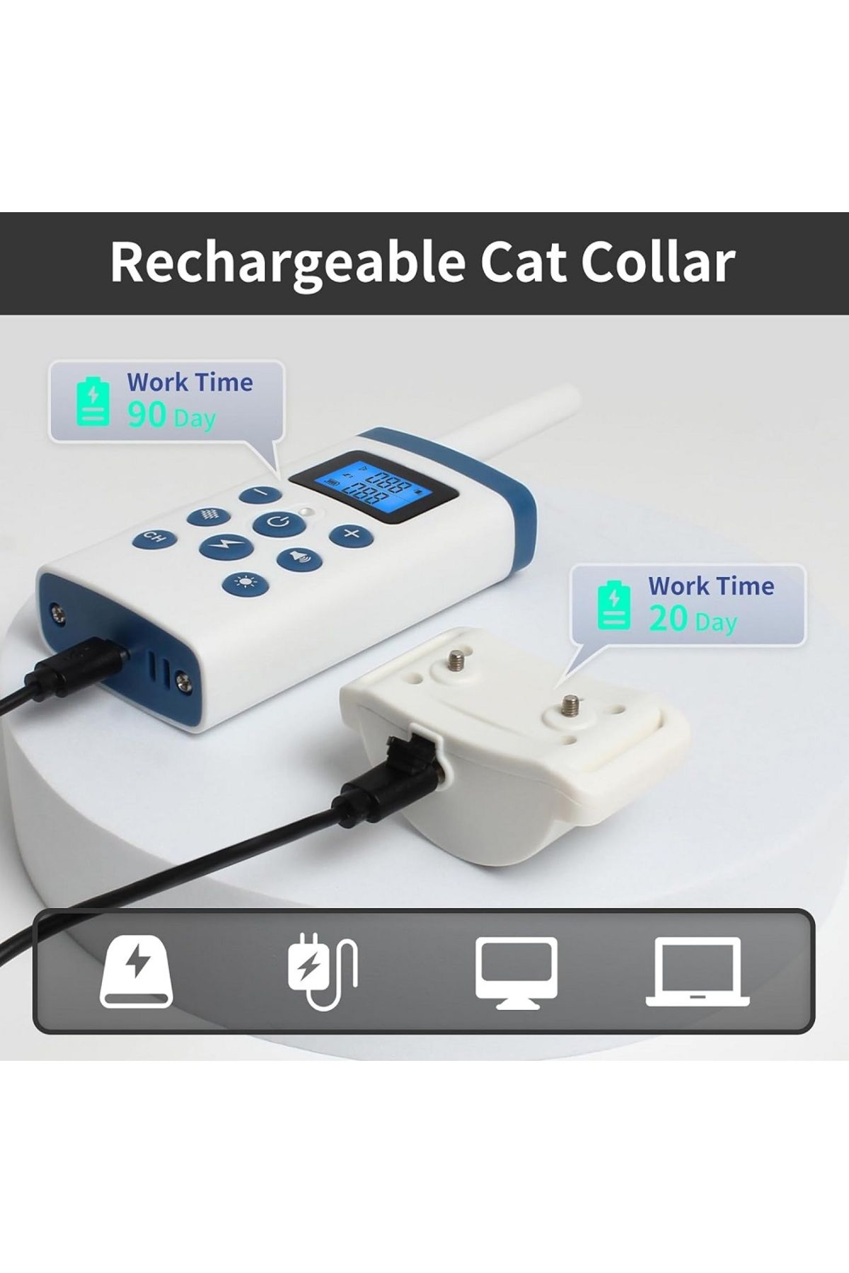 PaiPaitek-Cat Shock Collar,Cat Training Collar with Remote,Cat Stop Meowing Collar, Remote Contro... 4