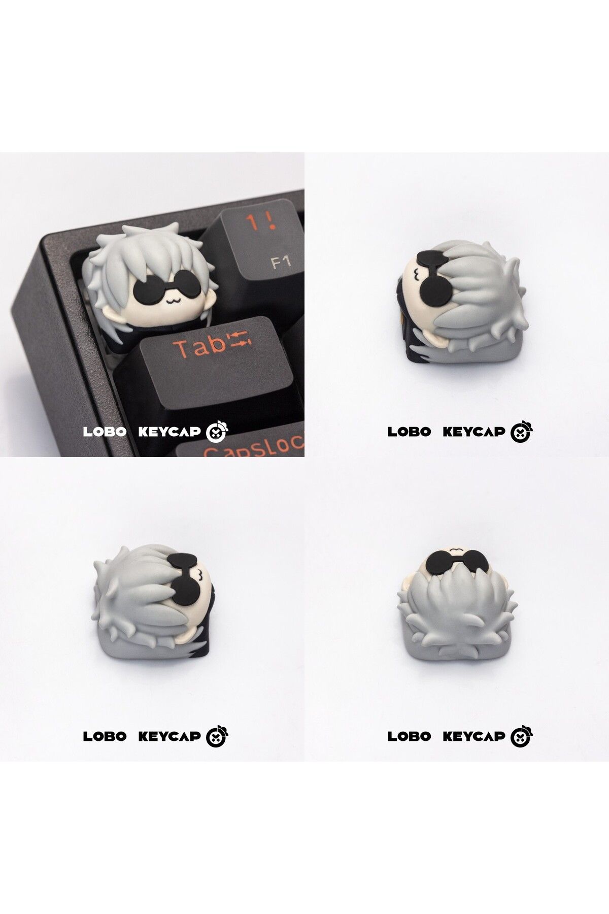 Choice-Jujutsu Kaisen Satoru Gojo Keycaps Hand-made Resin Keycap Mechanical Keyboard Keycaps Cute Custom... 2