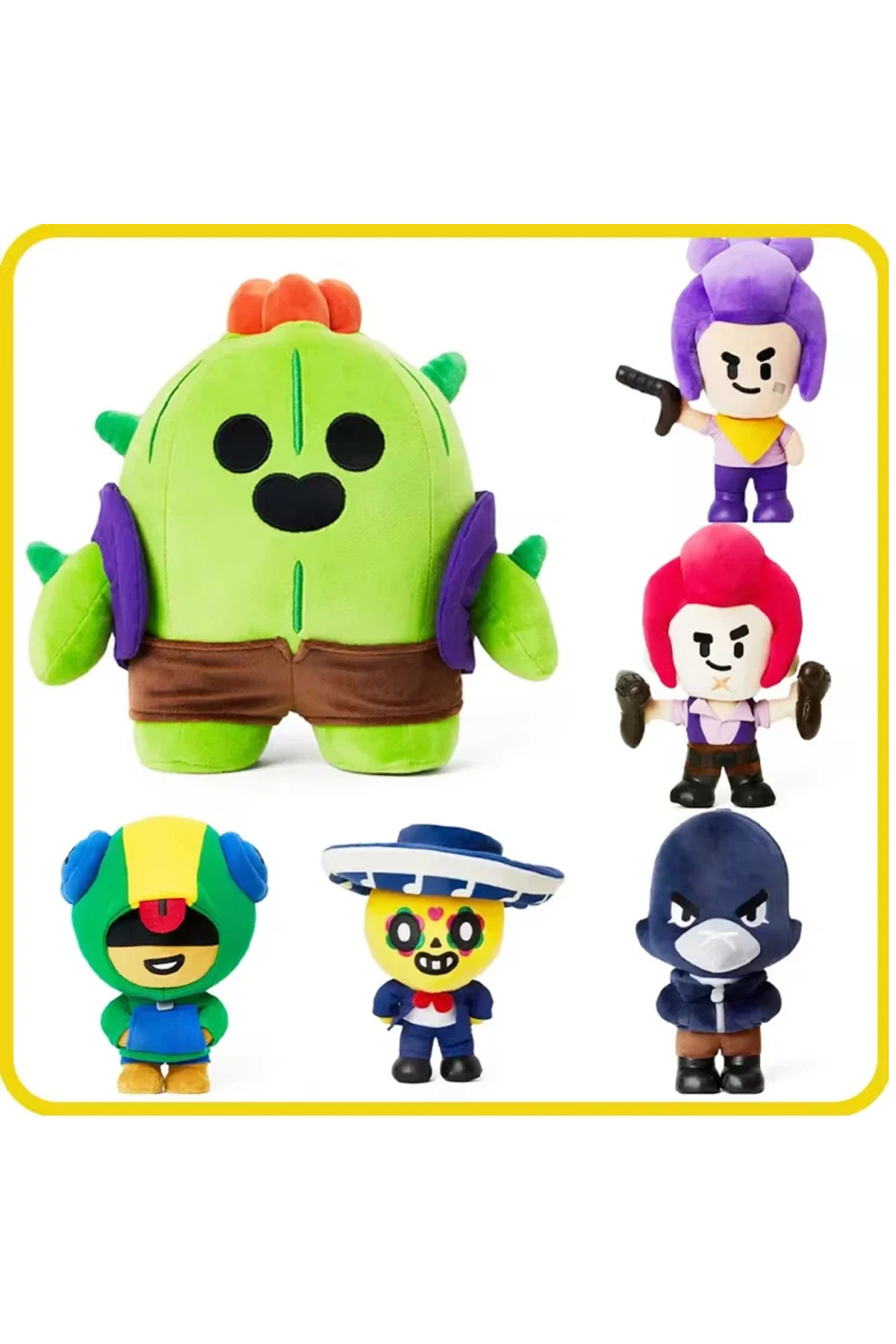Choice-Brawls Stars Plush Spike Leon Shelly Poco Clot Toy Pillow Dolls Stuff Game Characters For Childre... 2