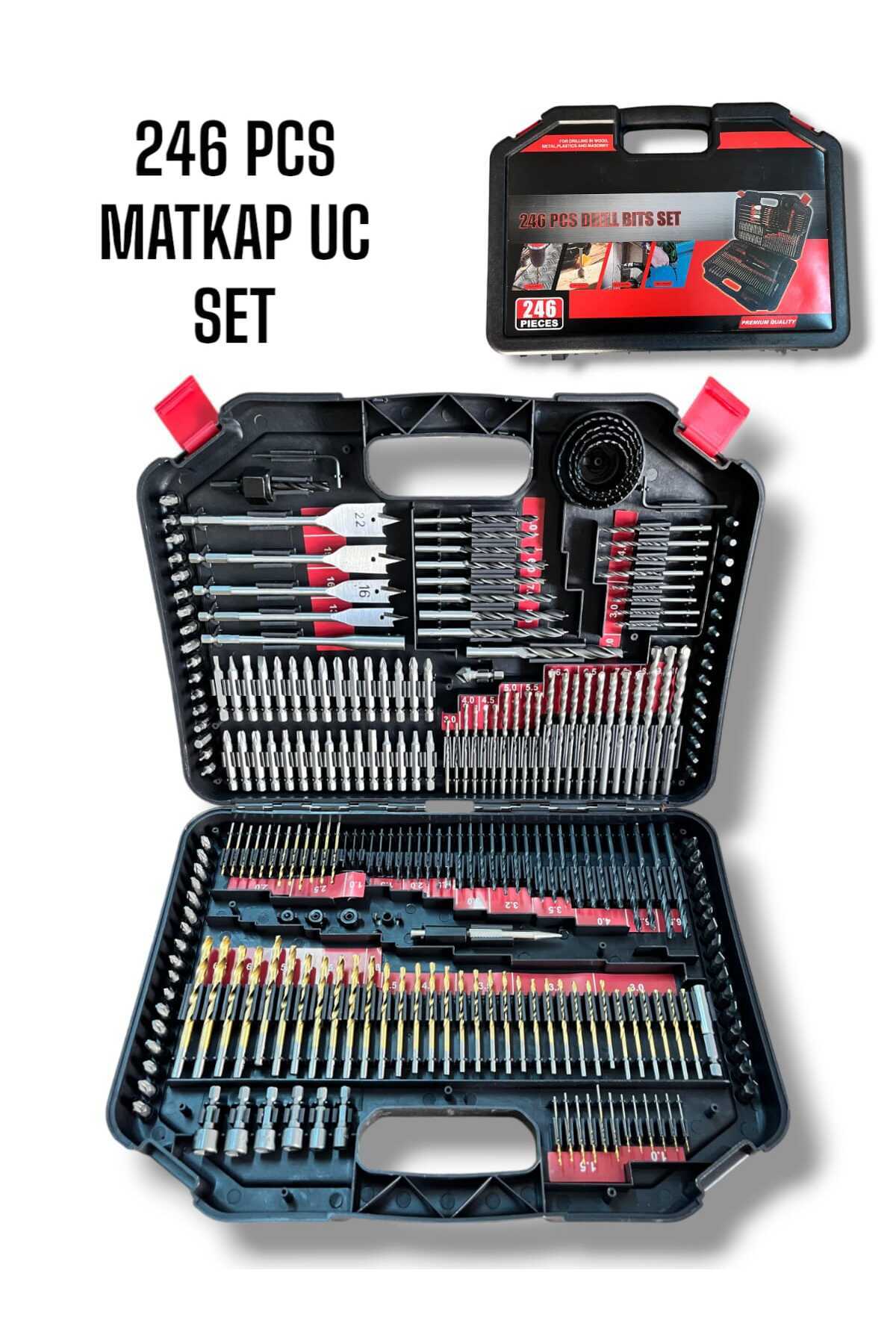 EKİNLER 246 PC Darbe ve Metal Matkap ve Tahrik Ucu Seti, Kombine