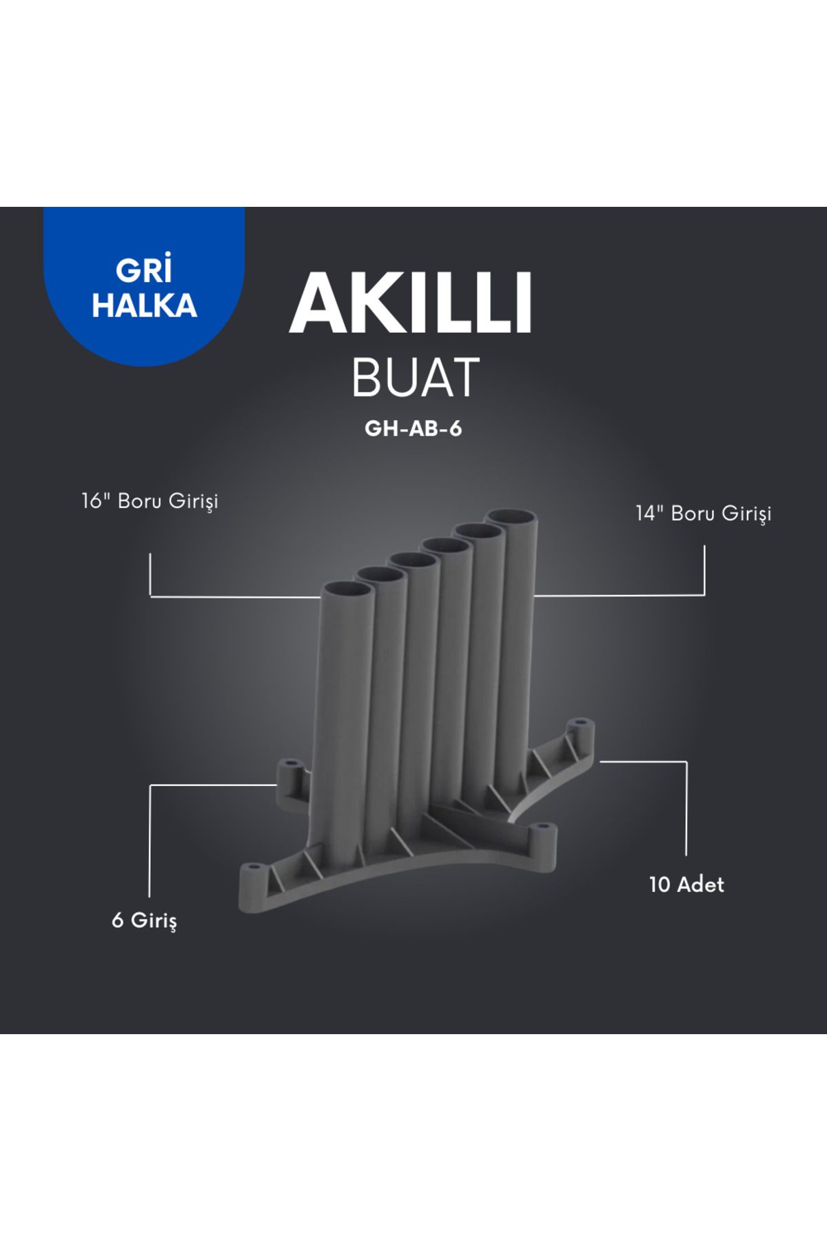 Gri Halka 6 lı Akıllı Buat