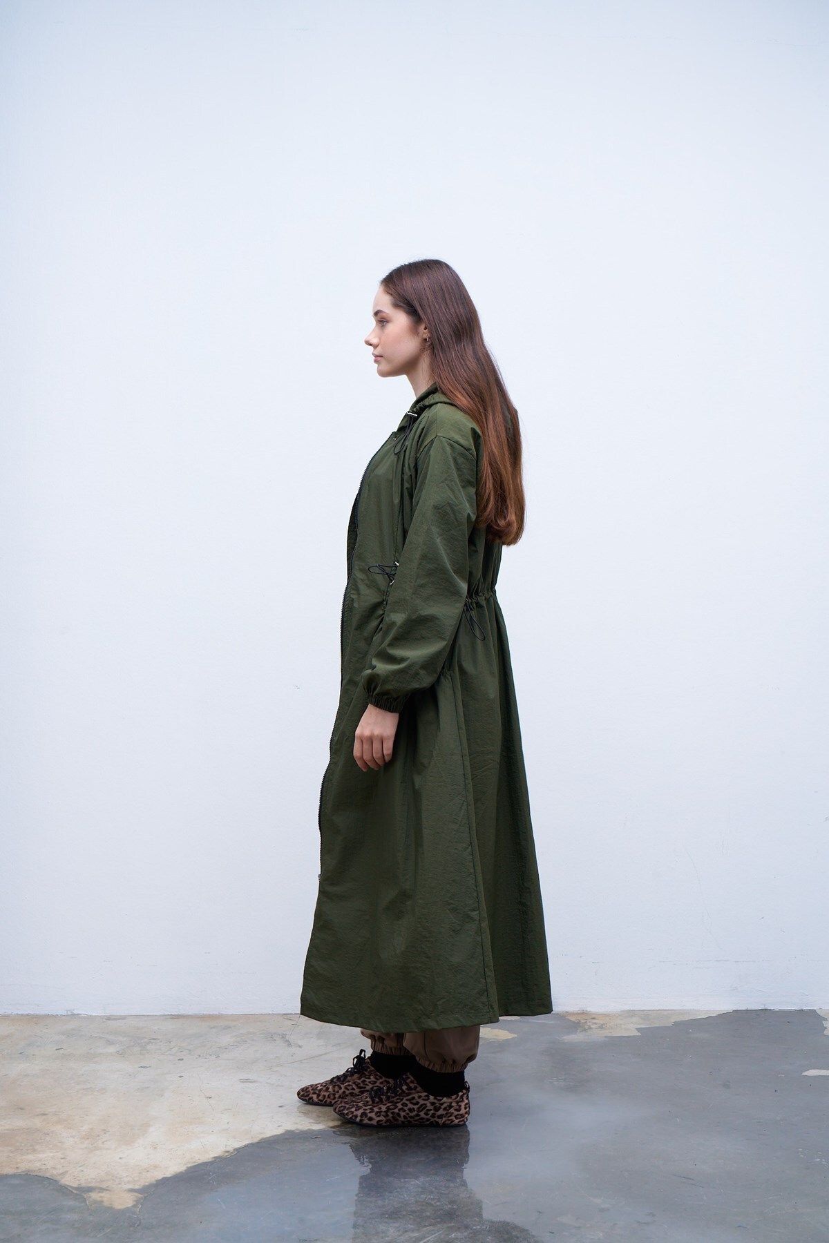 QANU-Green Shine Raincoat 1