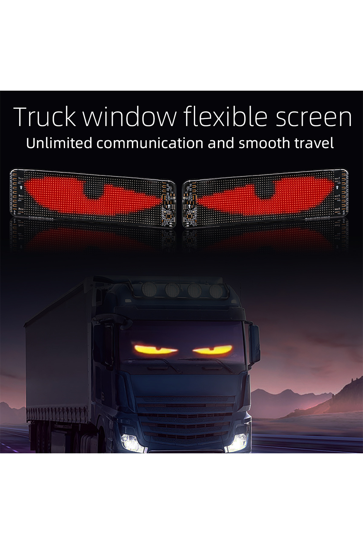 Choice-2024 Dynamic Devil's Eye Truck Windshield scrolling Advertising APP Automotive LED Matrix Pixel B... 6