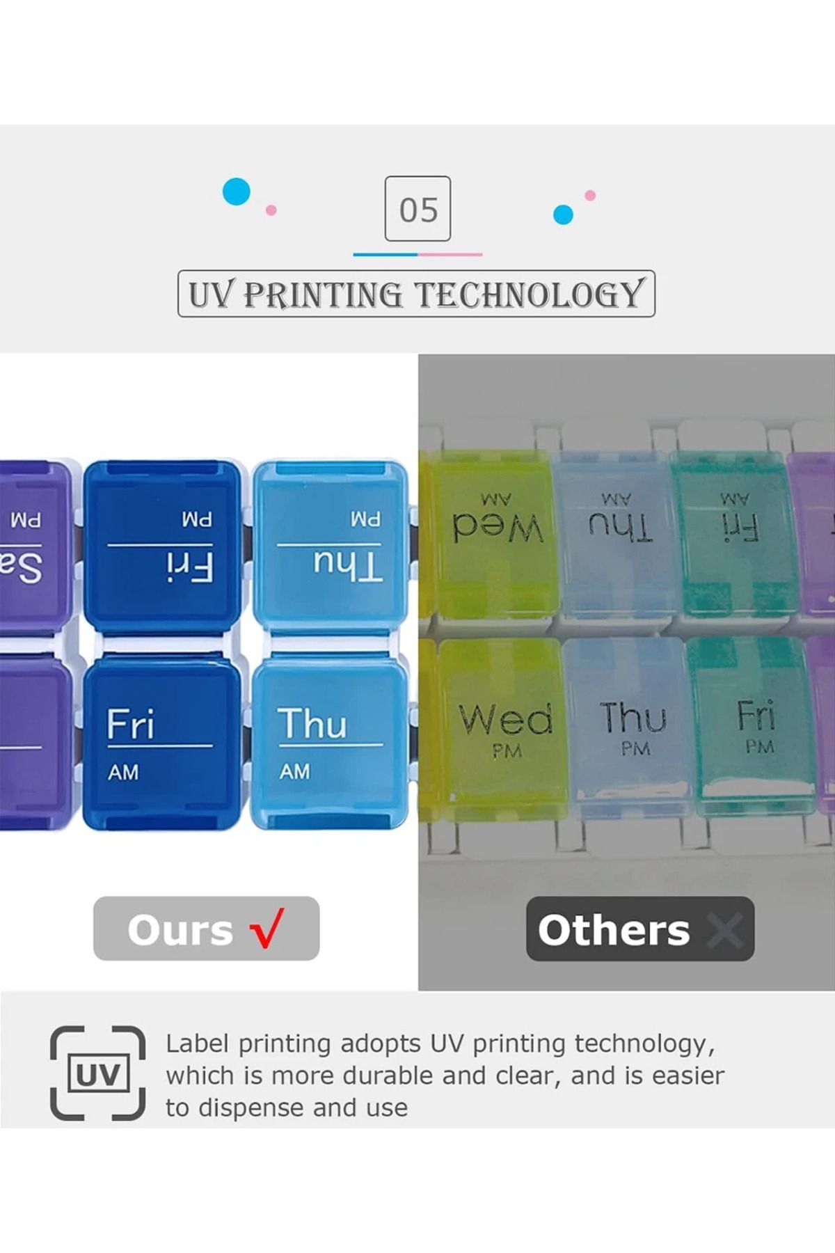 Choice-Weekly Pill Organizer 2 Times A Day with Timer Reminder Alarm Am Pm Daily Travel Pill Case 7 Day ... 7