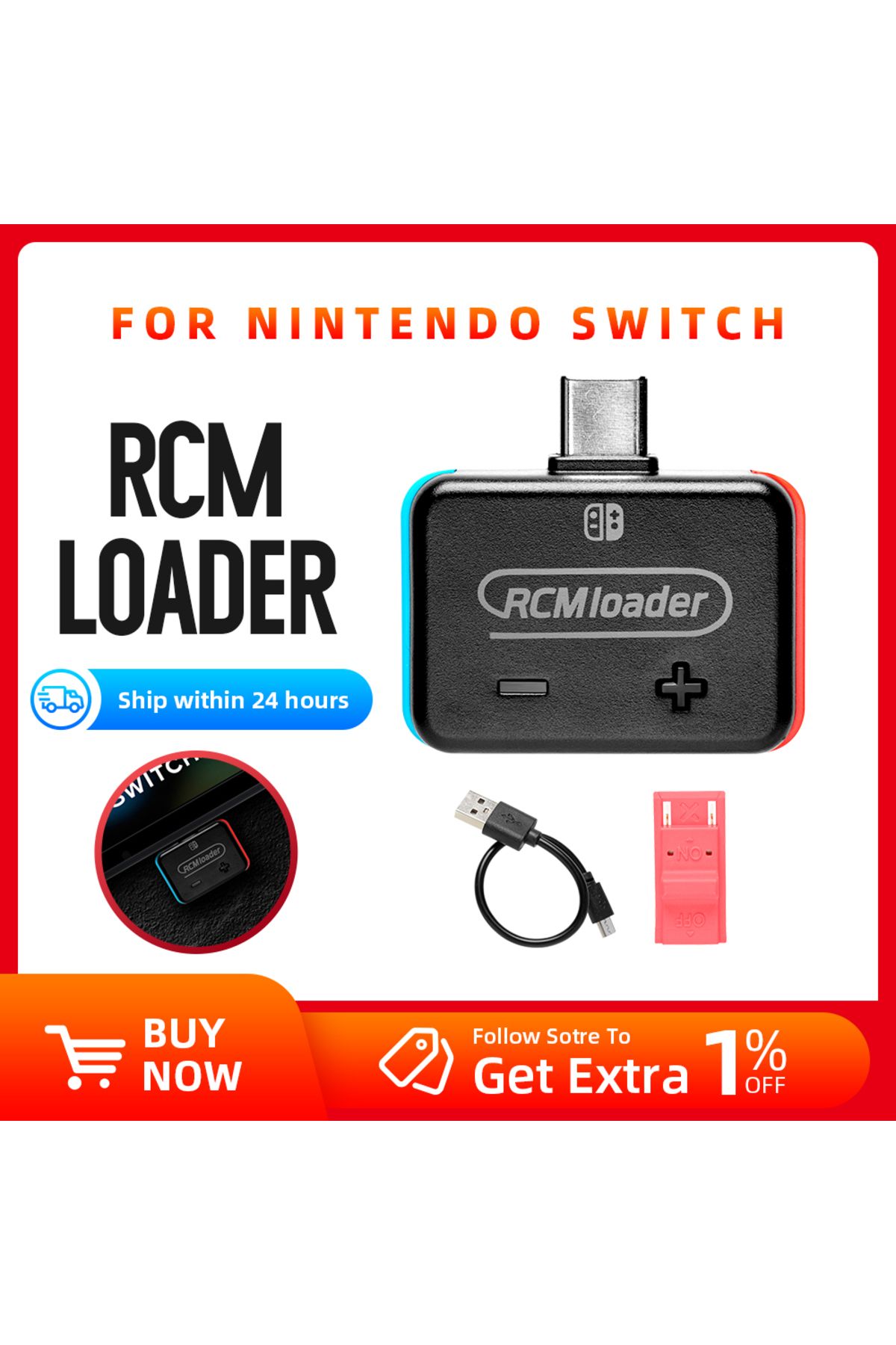 KOOGIS-1PCS Switch RCM Loader Original V5 RCM Loader Auto Clip Jig Tool For Nintendo Switch NS Console W... 7