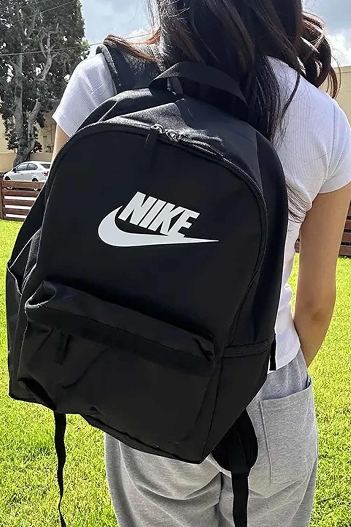 Nike-25L. Unisex Backpack and School Bag - 43X30X15 cm Black 2