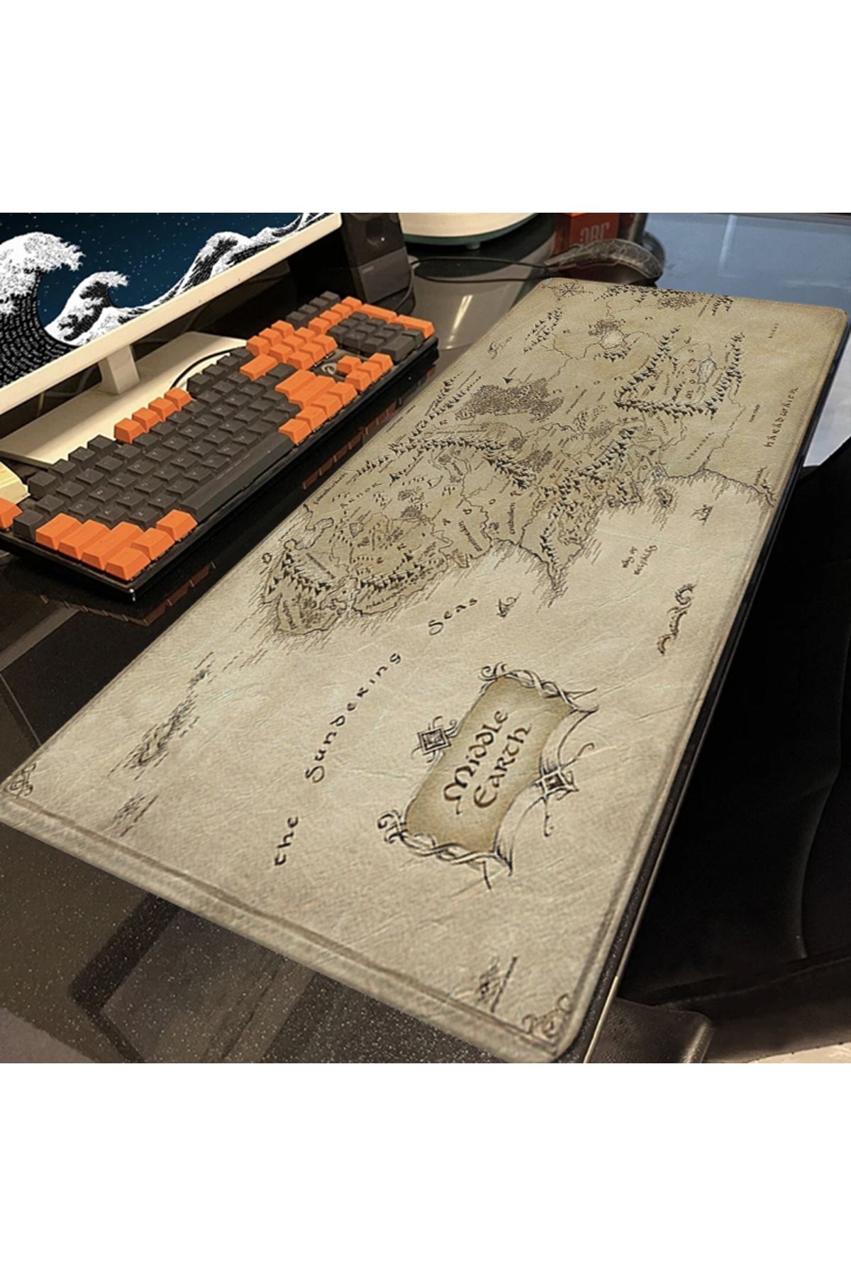 CSMY-Middle Earth Mouse Pad L-Lords of Rings Computer Desk Mat Gamer Keyboard Mat Stitched Edge Mousep... 6