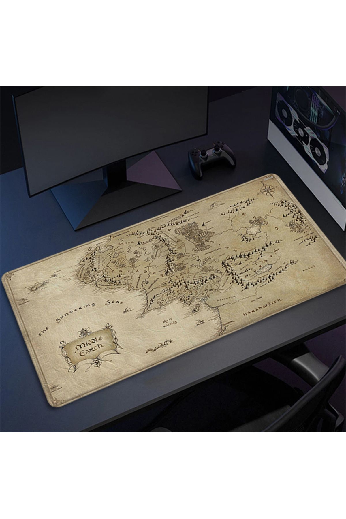 CSMY-Middle Earth Mouse Pad L-Lords of Rings Computer Desk Mat Gamer Keyboard Mat Stitched Edge Mousep... 5