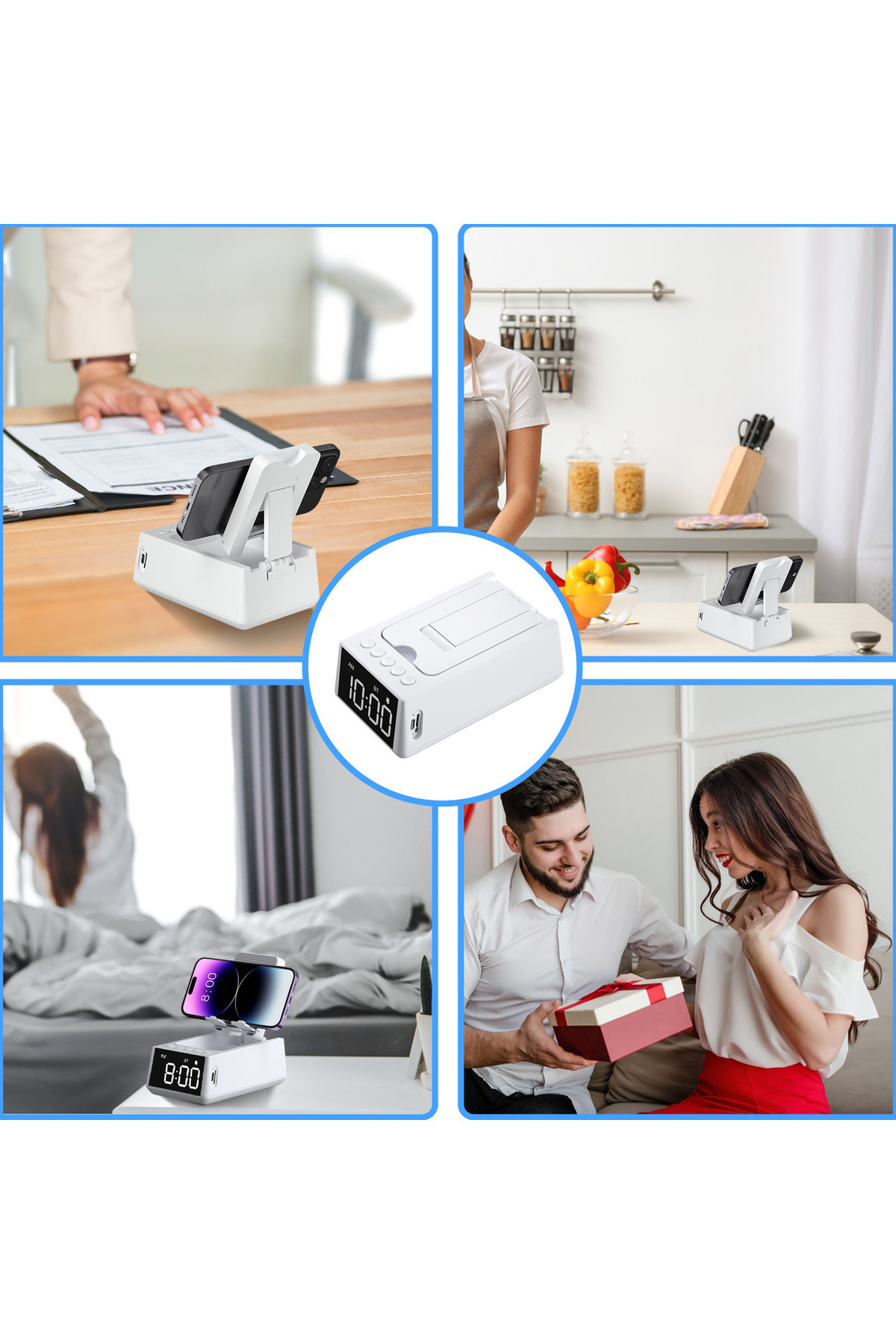 WISE TIGER CREATIVITY IS UNLIMITED-WISETIGER Foldable Music Bluetooth Speaker Stand Speaker with Alarm Clock BT5.3 Sound Box with 12... 4