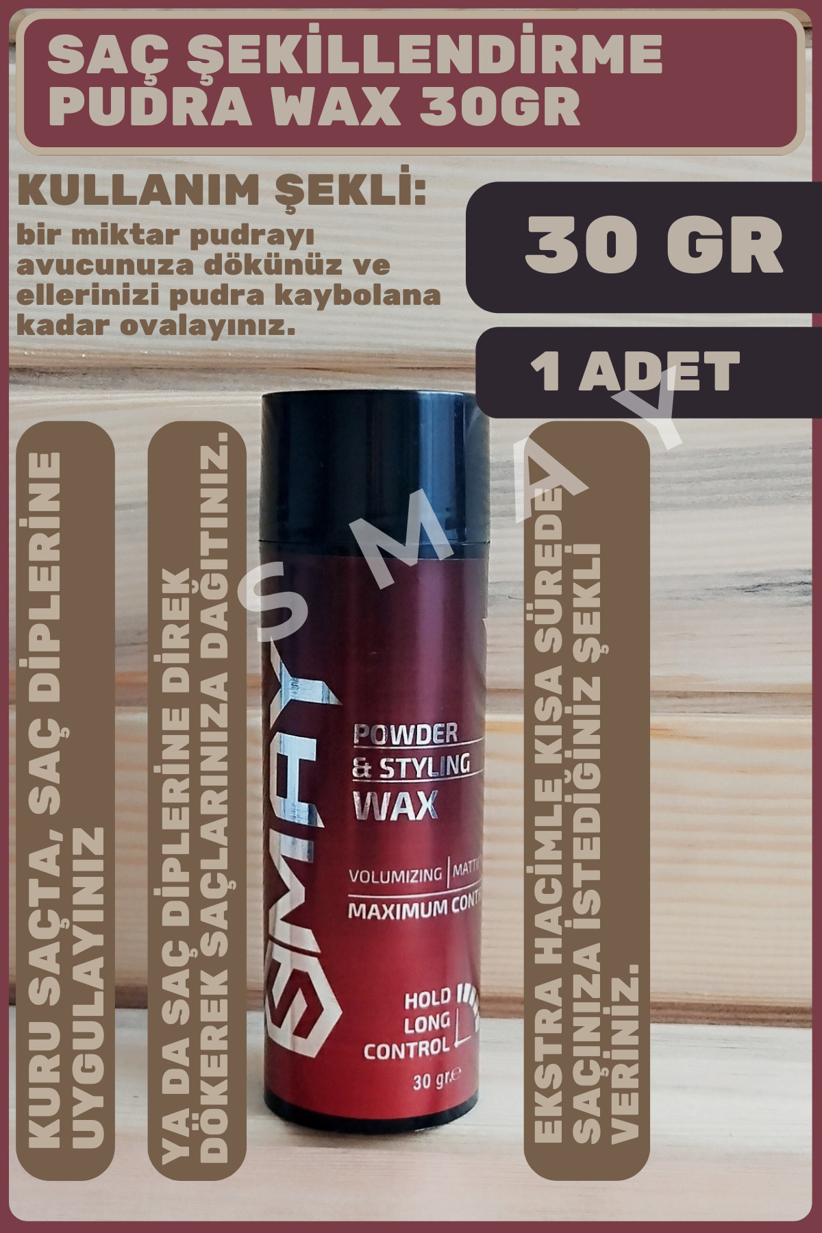 Saç Şekillendirme Pudra Wax 30GR,Wax Saç Pudrası,Saç Şekillendirici Toz Pudra,Şekillendirici Saç — TYCC4WL5MN172896424482112 — تصویر 8 از 8