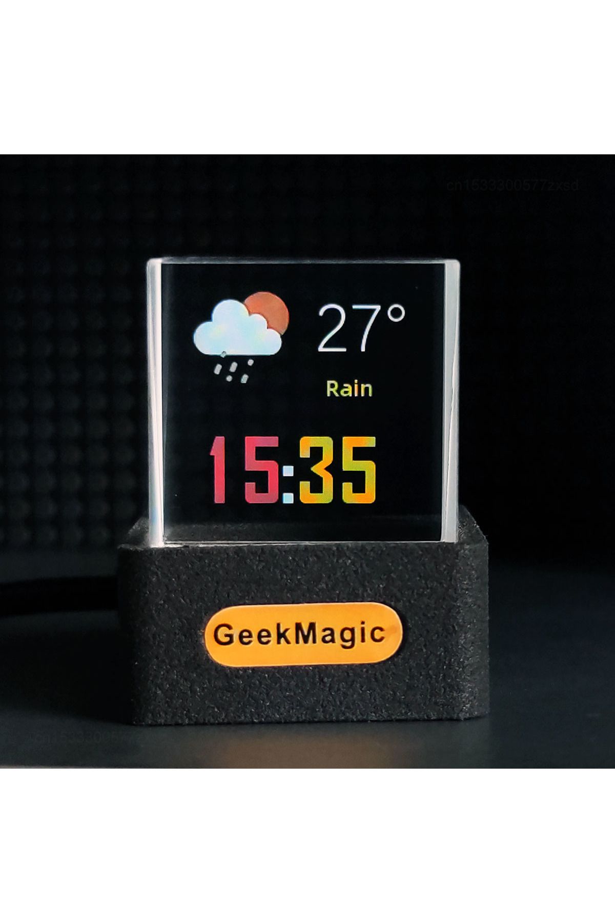 Choice-GeekMagic GIFTV Crystal Cube Photo Display Holographic Desktop Smart Weather Station Digital Cloc... 3