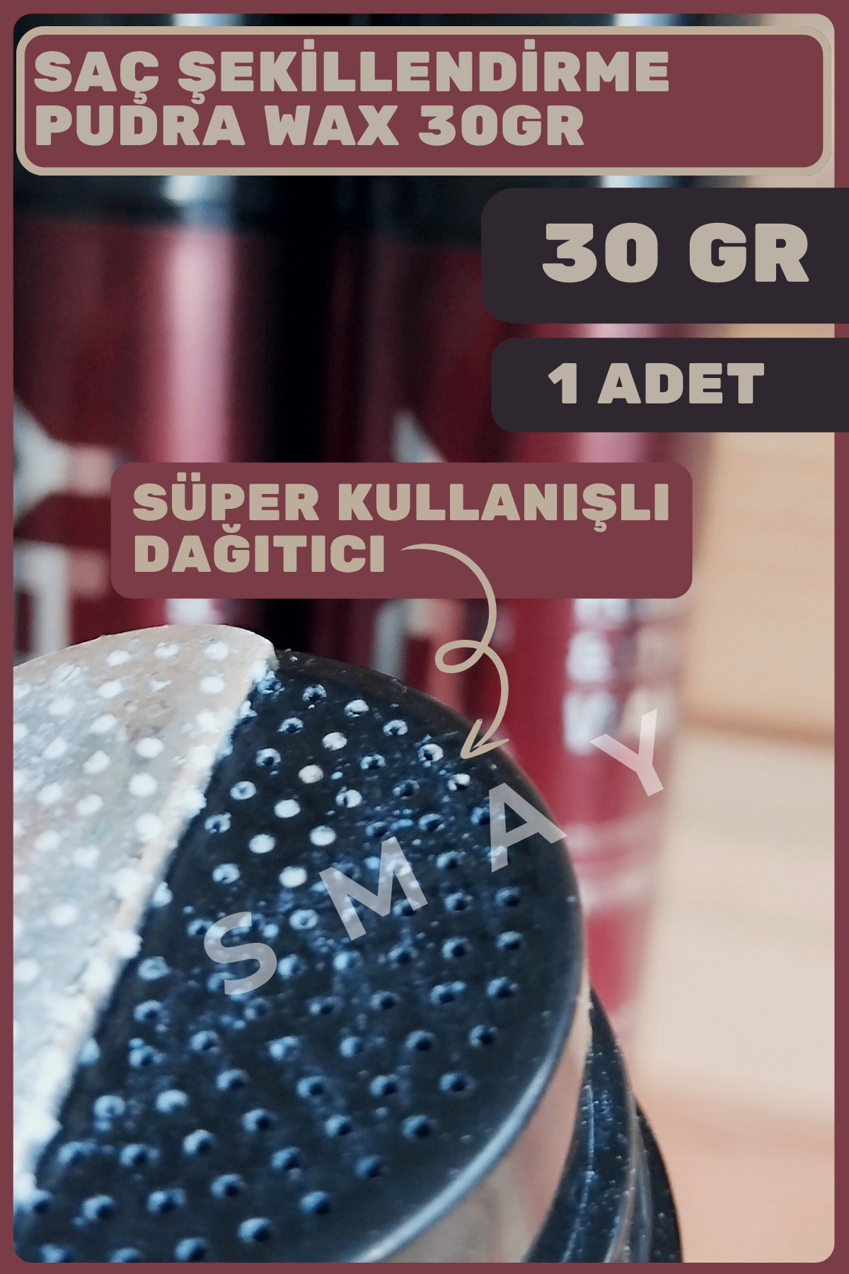 Saç Şekillendirme Pudra Wax 30GR,Wax Saç Pudrası,Saç Şekillendirici Toz Pudra,Şekillendirici Saç — TYCC4WL5MN172896424482112 — تصویر 5 از 8