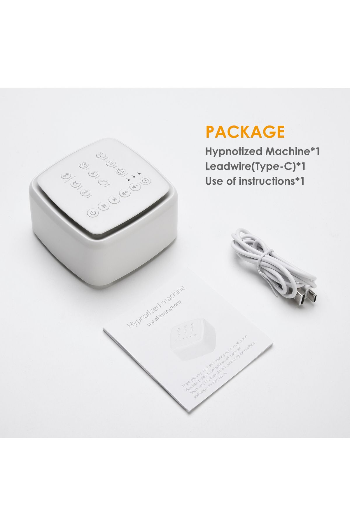 Choice-White Noise Machine Type-c Rechargeable Timed Shutdown Sleep Sound Machine For Sleeping  Relaxati... 7
