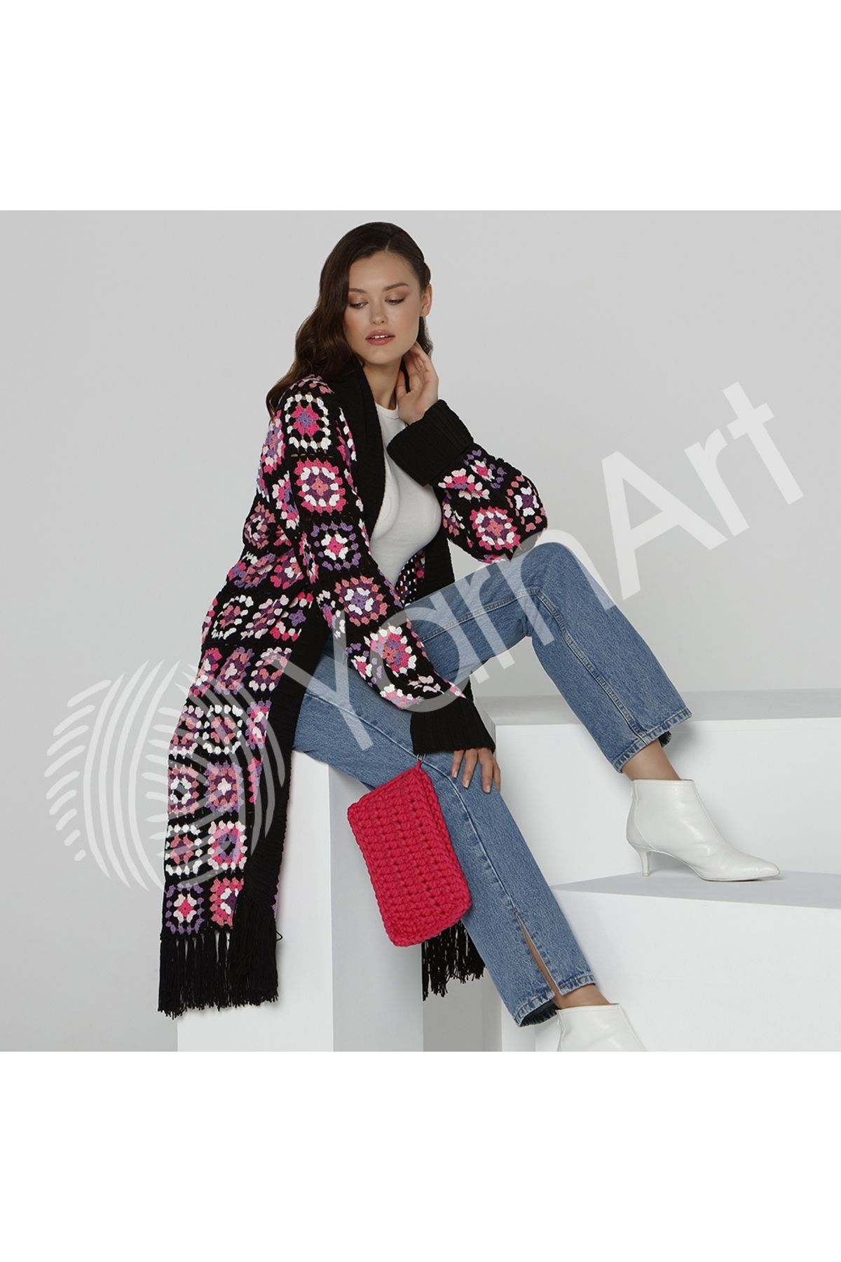 Yarnart-Yarn Art Jeans 36 - Pink Amigurumi Knitted Baby and Cardigan Rope 5