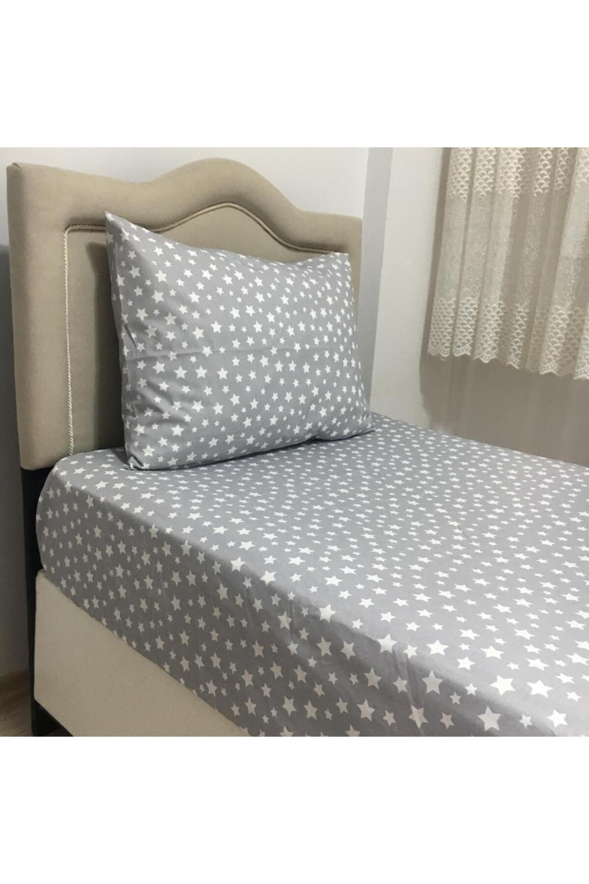 Mert Collection Çarşı-Intermediate Size Single Elastic Sheet Set - 120X200 Star Pattern 1