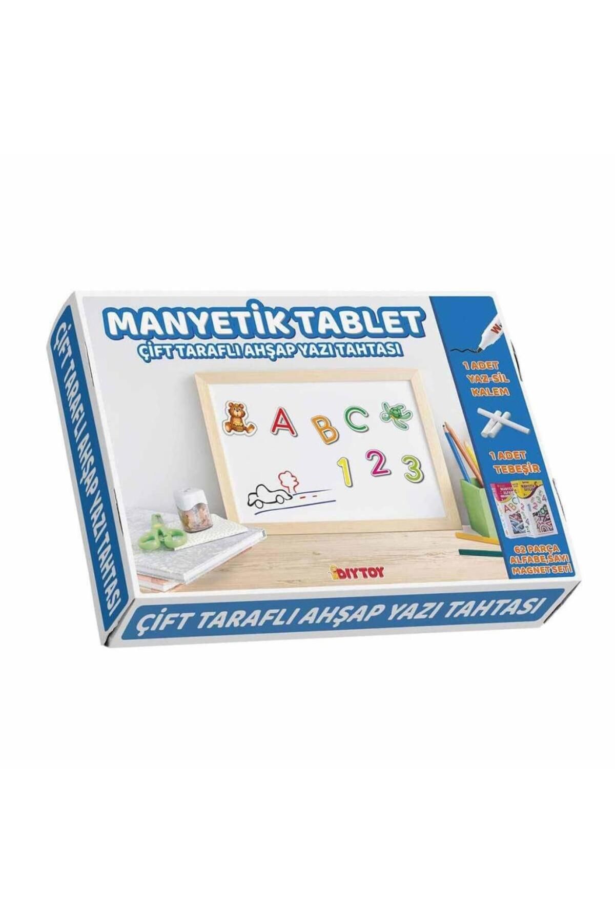 Liodora Manyetik Çift Taraflı Tablet Ahşap Yazı Tahtası -Dıytoy 36 x 25 cm