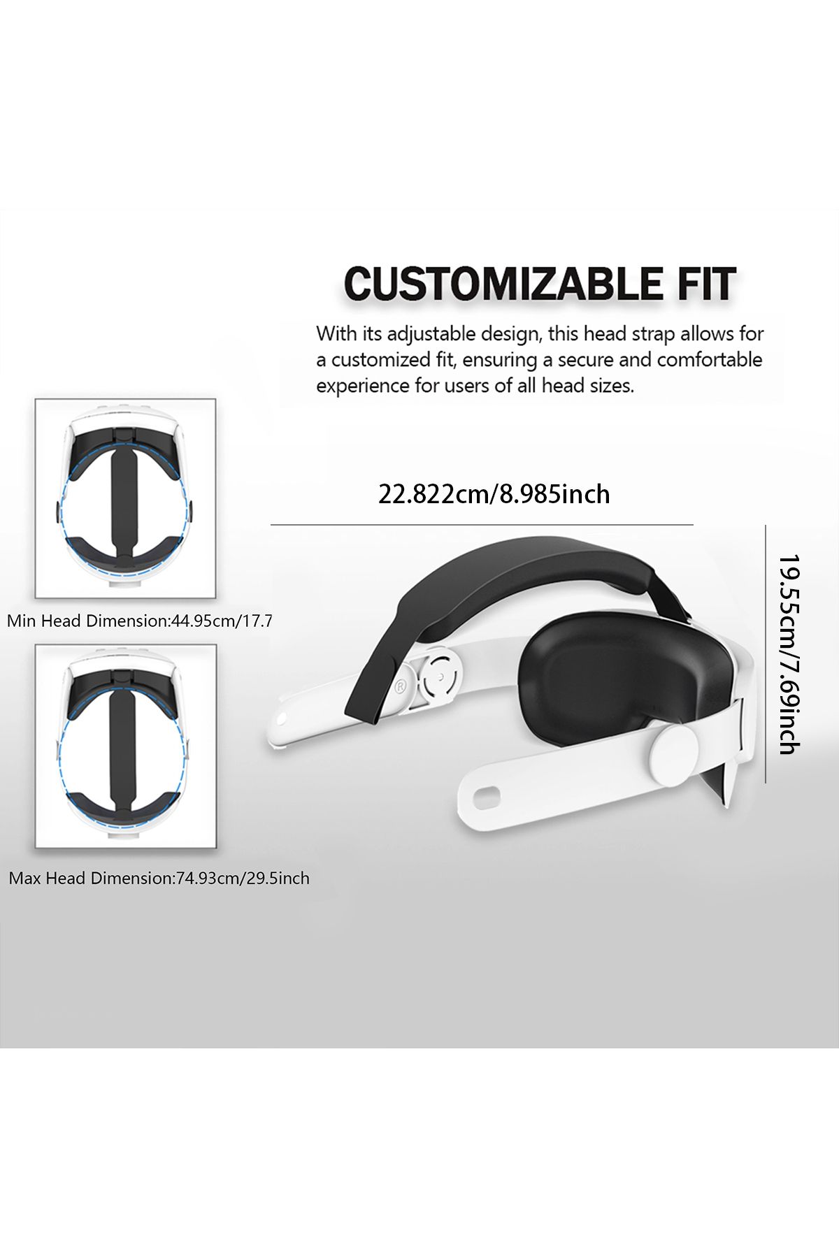 Choice-Head Strap Compatible with Oculus Quest 2,Meta Quest 2 Accessories Adjustable Elite Strap Replace... 3
