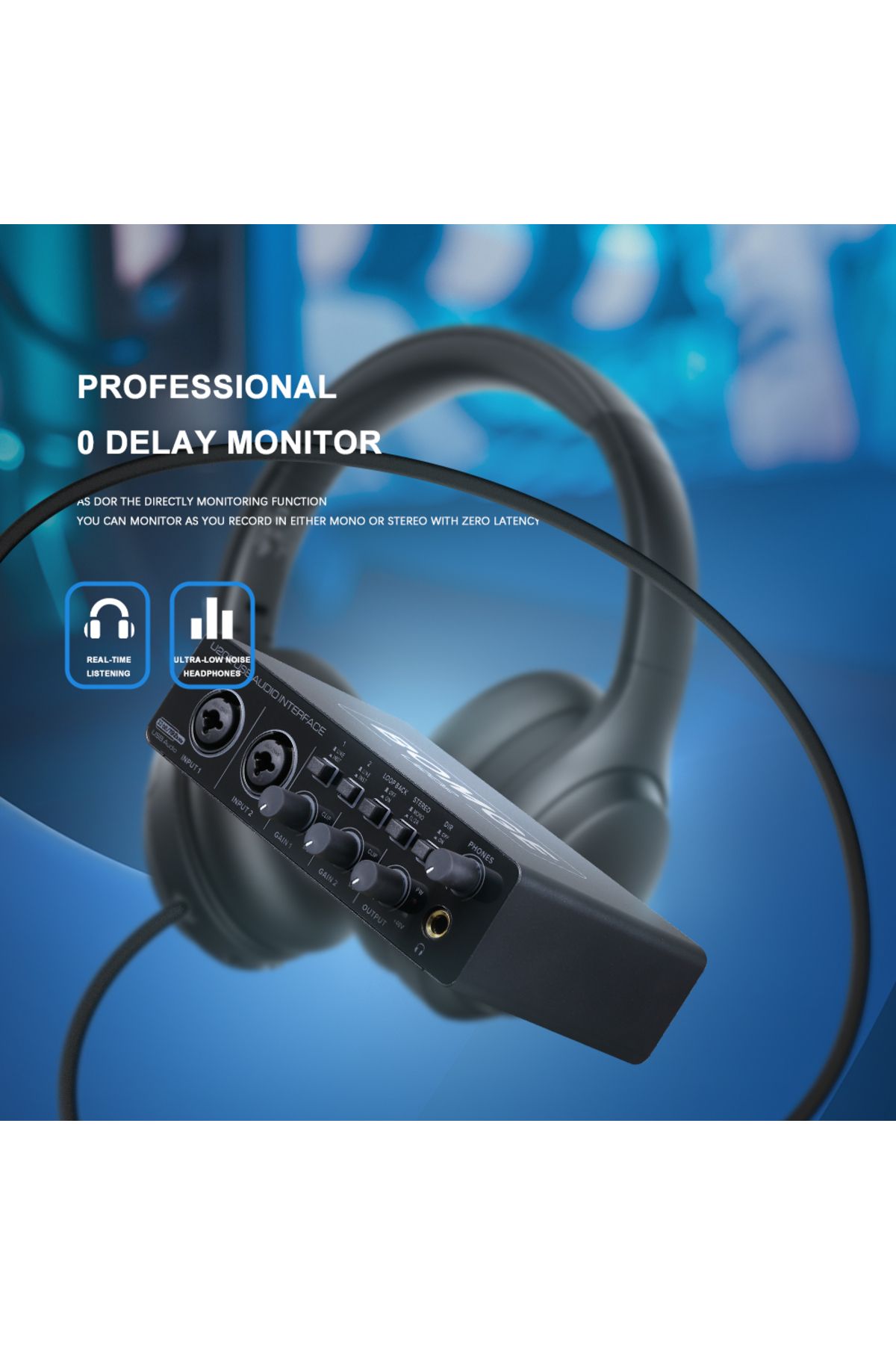 Choice-BOMGE U202 USB Audio Interface with Mic Preamplifier XLR/TSR/TS Ports 48V 32-Bit/192kHz Resolutio... 4