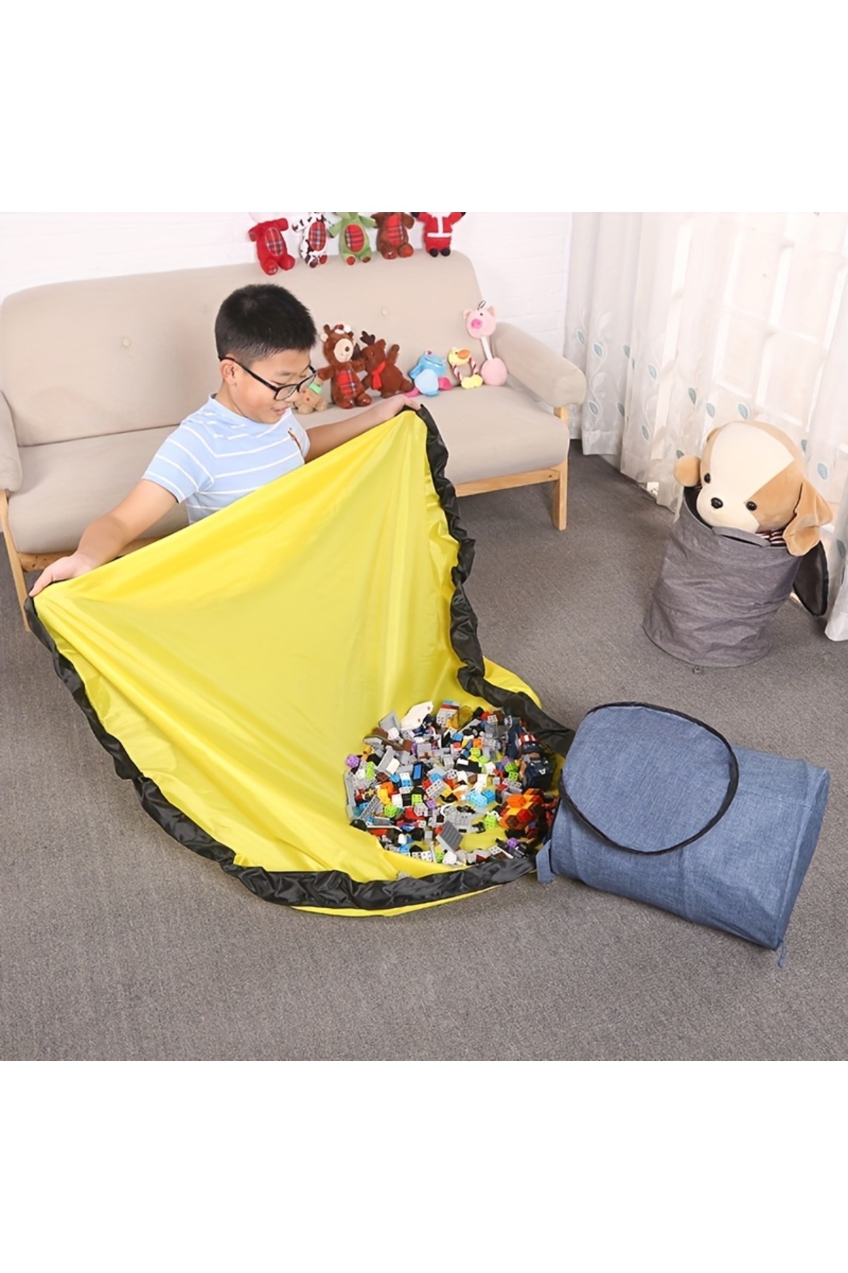 Choice-Toy Storage Building Blocks Lego Children's Doll Storage Bag Large Detachable Quick Storage Game ... 5