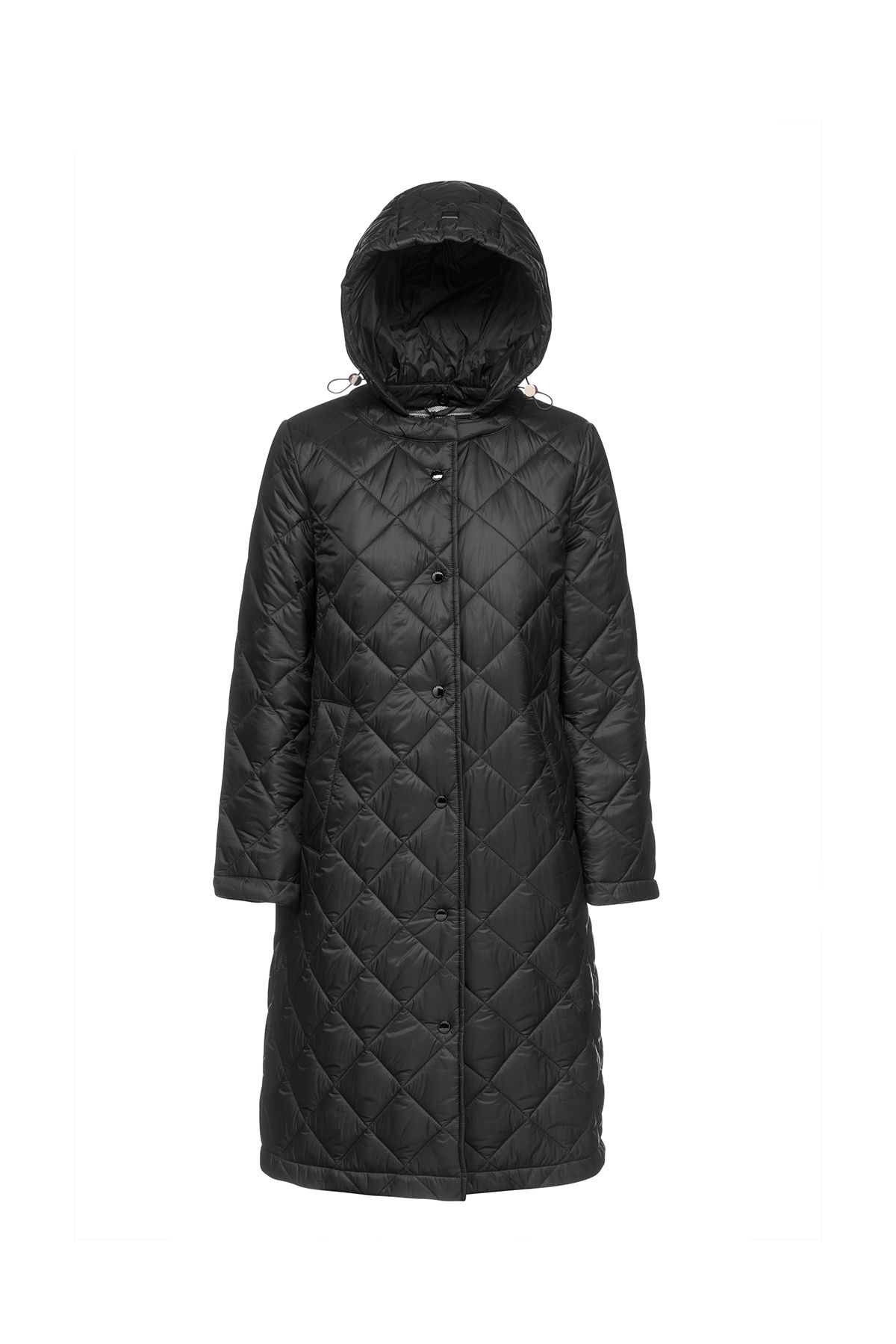 Geox-Amabel Black Hooded Women's Coat - Xhup W4620Bt3132F9000 4