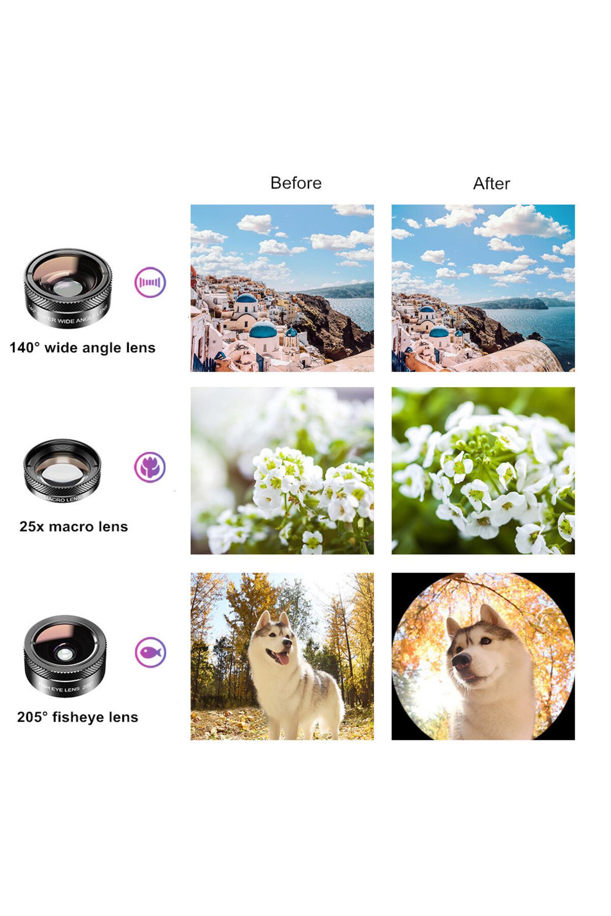 APEXEL-11 in 1 Phone camera Lens Kit fisheye wide lens Full Colorgrad Filter CPL ND Star Filter f... 3