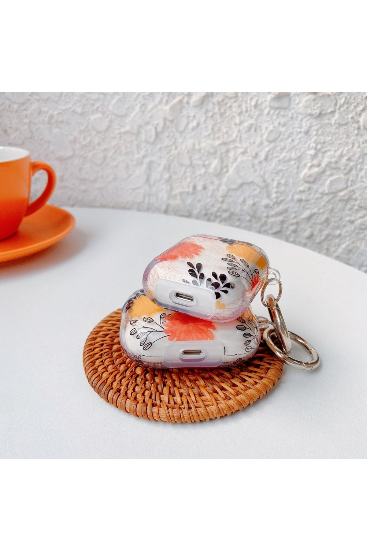 Choice-INS Korean Cute Orange Flowers Headset Case For Airpods 1 2 3 Headphone Cover Bracelet For Airpod... 5