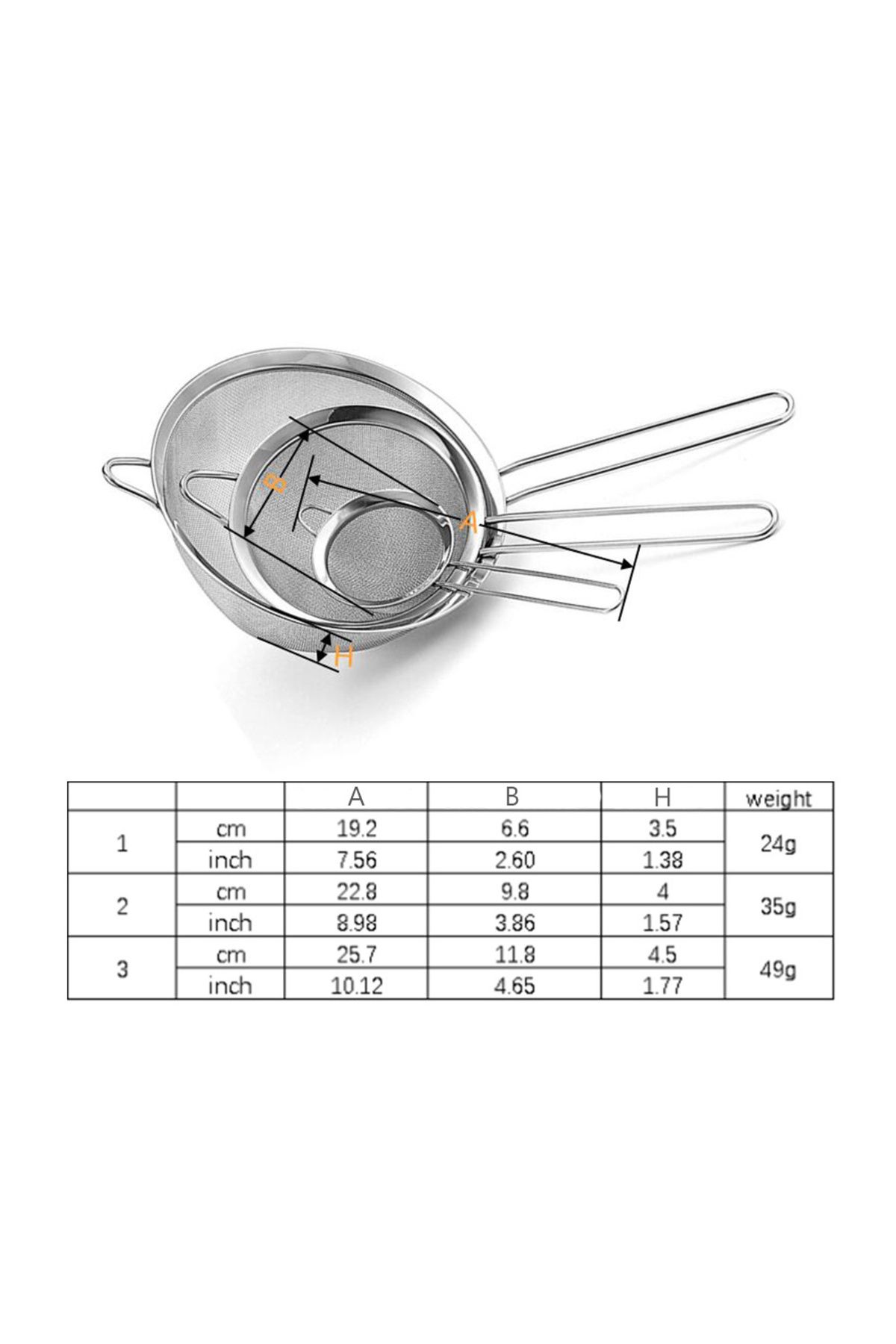 Choice-Stainless Steel Fine Mesh Strainer Flour Sifter For Baking With Handle Flour Sieve Sifter Baking ... 7