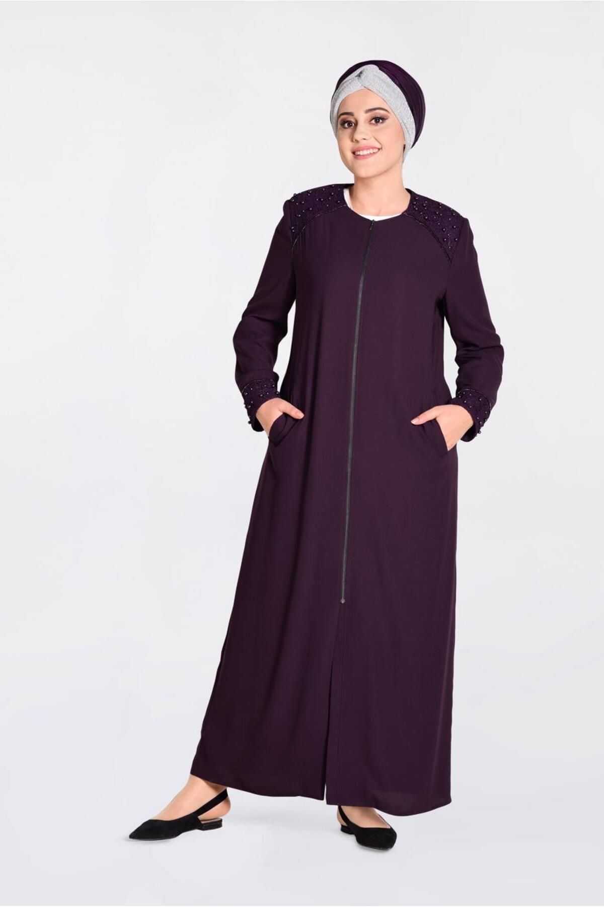 زیپ PEARL DETAILED ABAYA 8290 Alvina