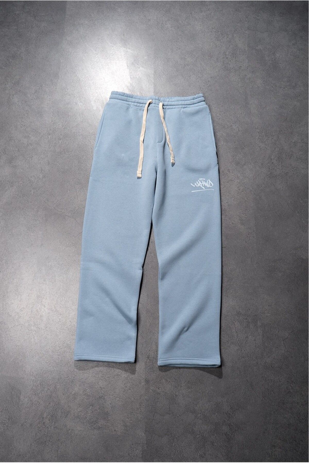 UKHWD SUPPLY-Ukhwd Classic Logo - Blue Wide Leg Urban Jogger Sweatpants 4