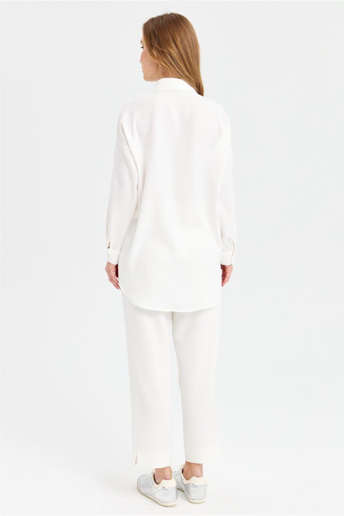 Esswaap-Ecru Tunic - Double Color Sequin Detailed 5