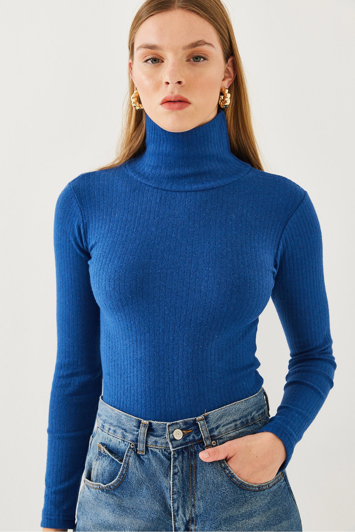 Bianco Lucci-Női garbós jelentés Basic blúz 0009 60351047 4
