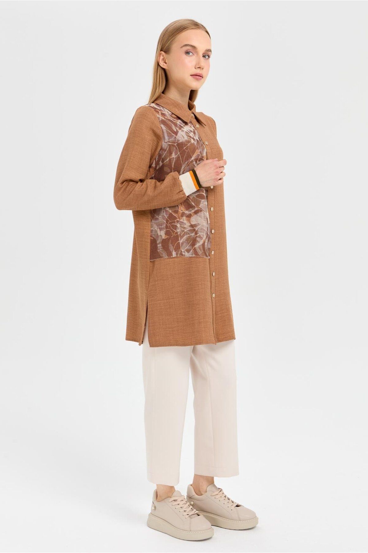 Esswaap-Camel Tunic - Mesh Detailed 2