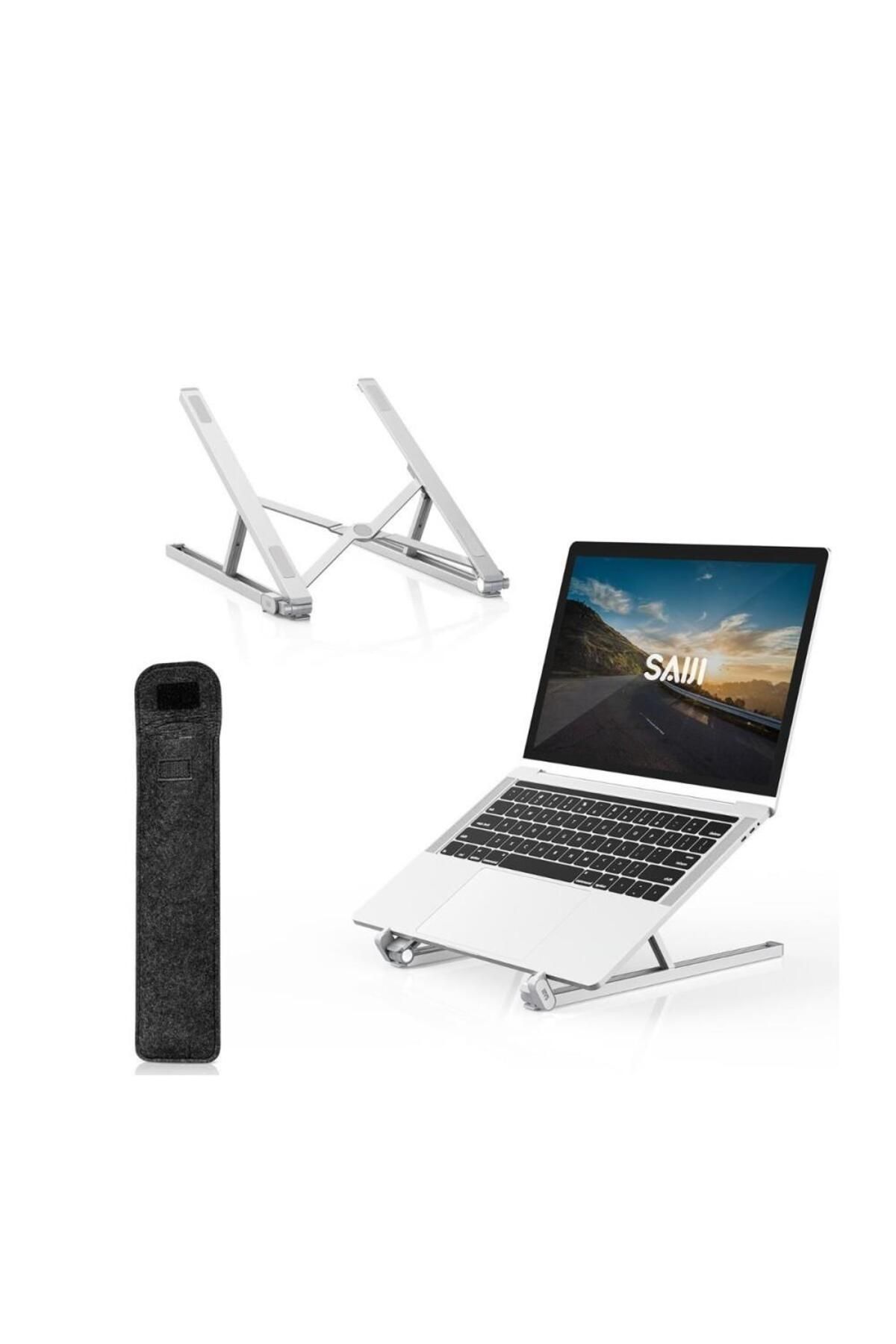 Bix Saiji X2 Taşıma Çantalı Alüminyum Notebook Laptop Standı Silver