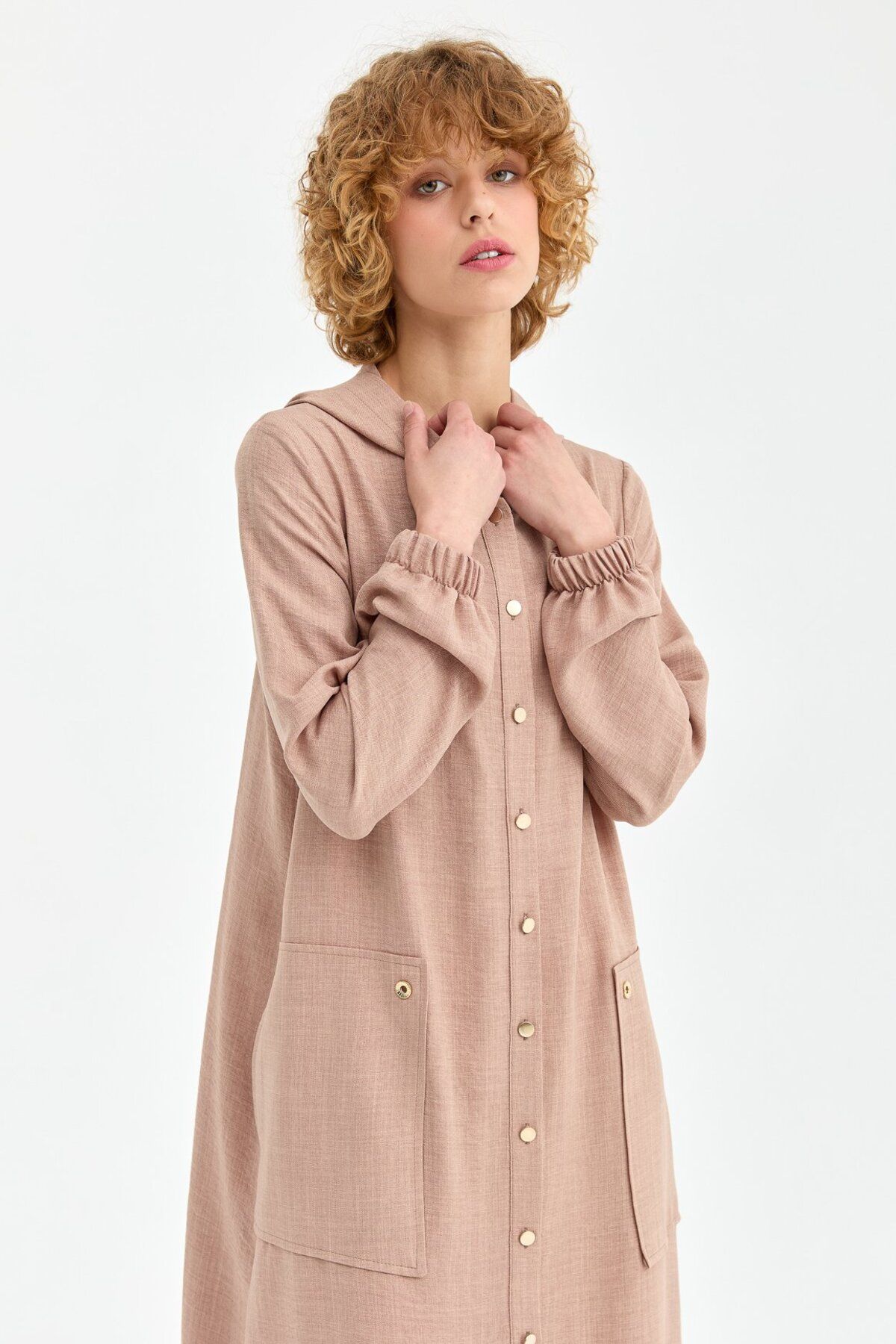 Esswaap-Camel Saviour Tunic - Disappear Design with Large Pockets and Hood Detail 6