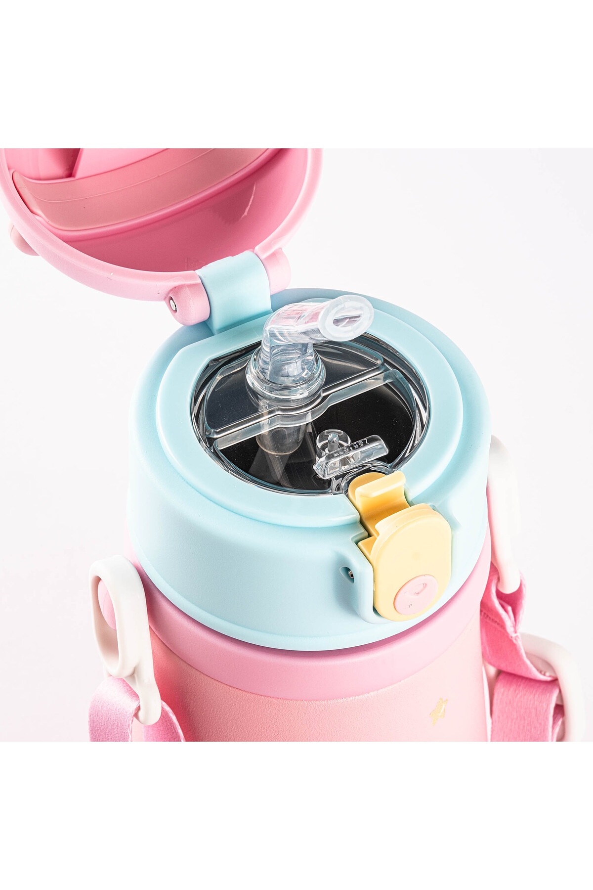 Tantitoni 025-01-pembe Askılı Paslanmaz Çelik Çocuk Termosu 300ml fotoğrafı 2 (önizleme)