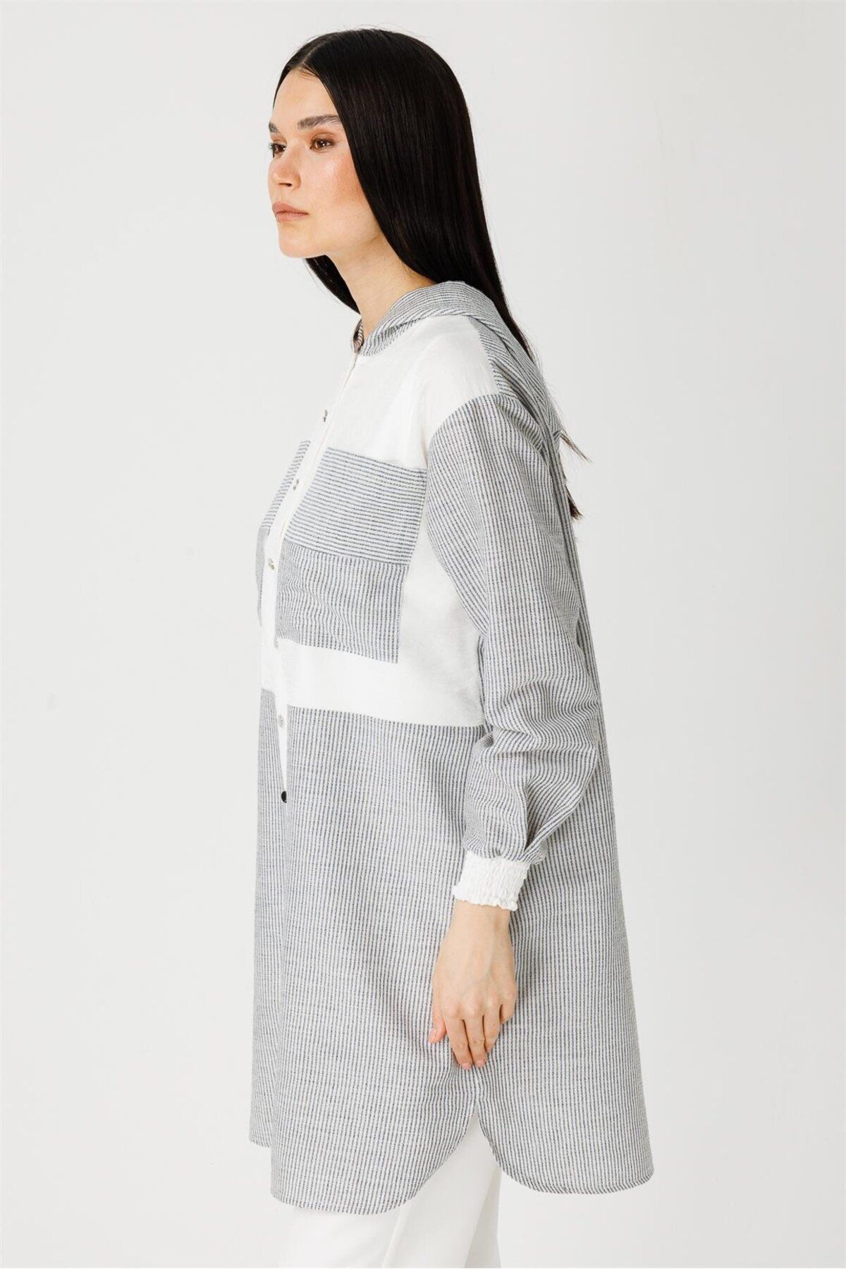 Esswaap-Navy Tunic - Hood Detail and Patch 5