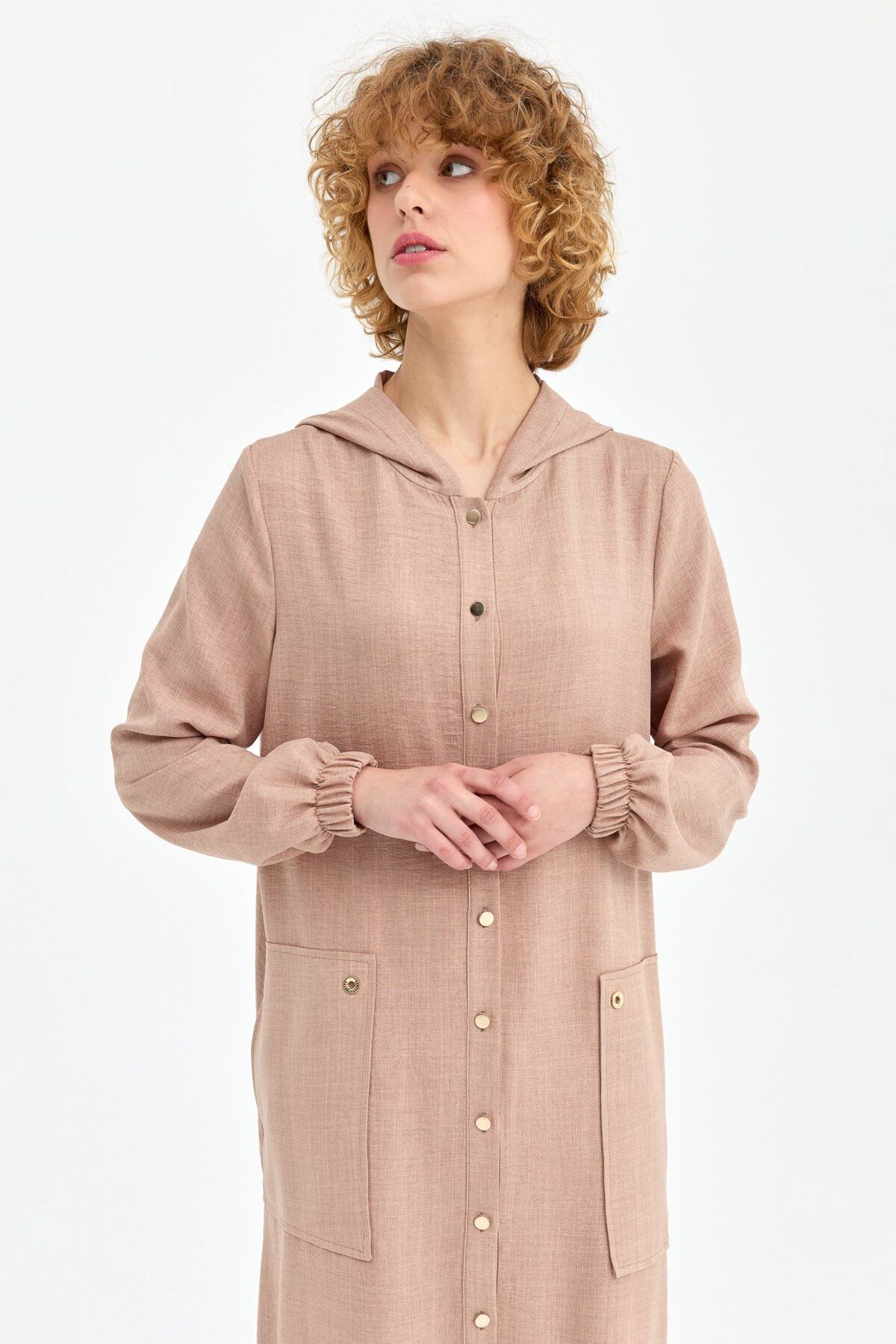 Esswaap-Camel Saviour Tunic - Disappear Design with Large Pockets and Hood Detail 2