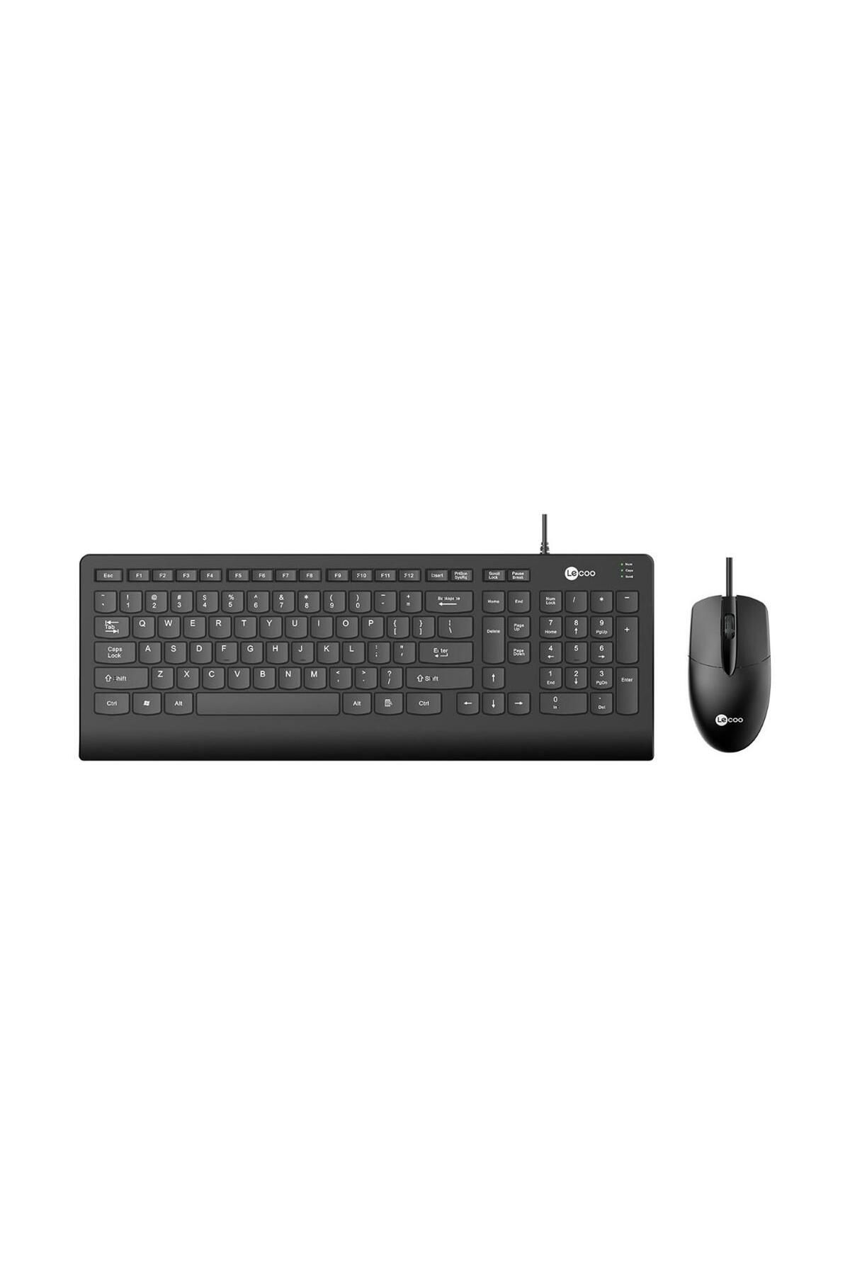 Lecoo Lenovo Cm103 Siyah Kablolu Mouse & Klavye Set