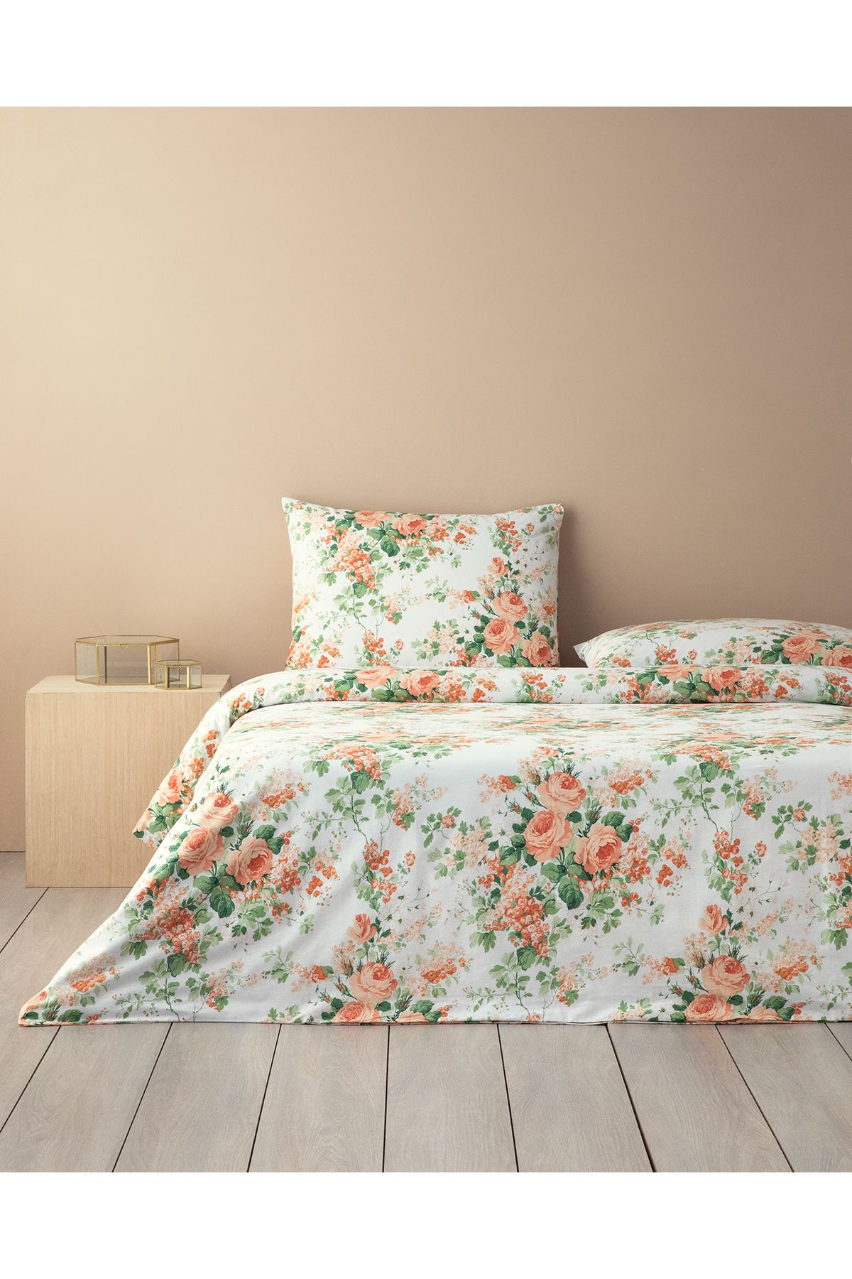 English Home-Mystic Rose Double Duvet Cover Set Orange 1