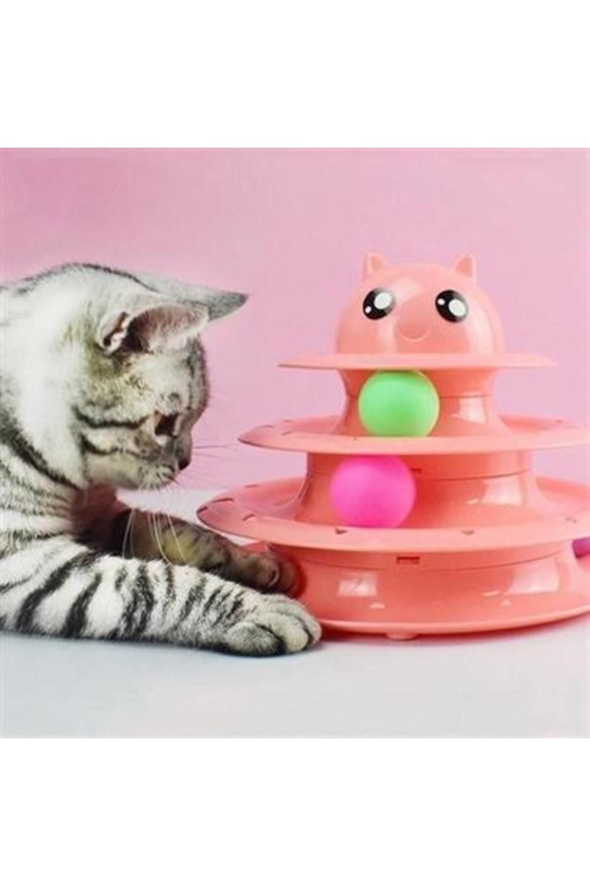 Tenda-Three Storey Tower Of Tracks Cat Toy Set - Fun Cat Game 7