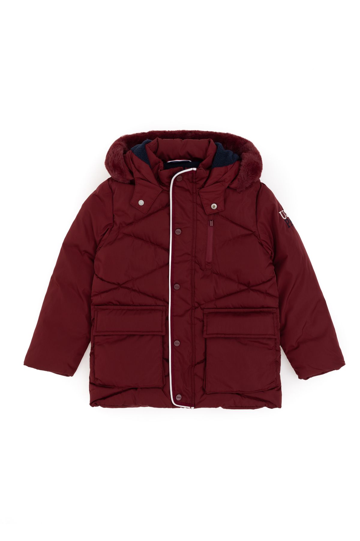 U.S. Polo Assn.-Boy's Burgundy Coat 50291717 -Vr014 1