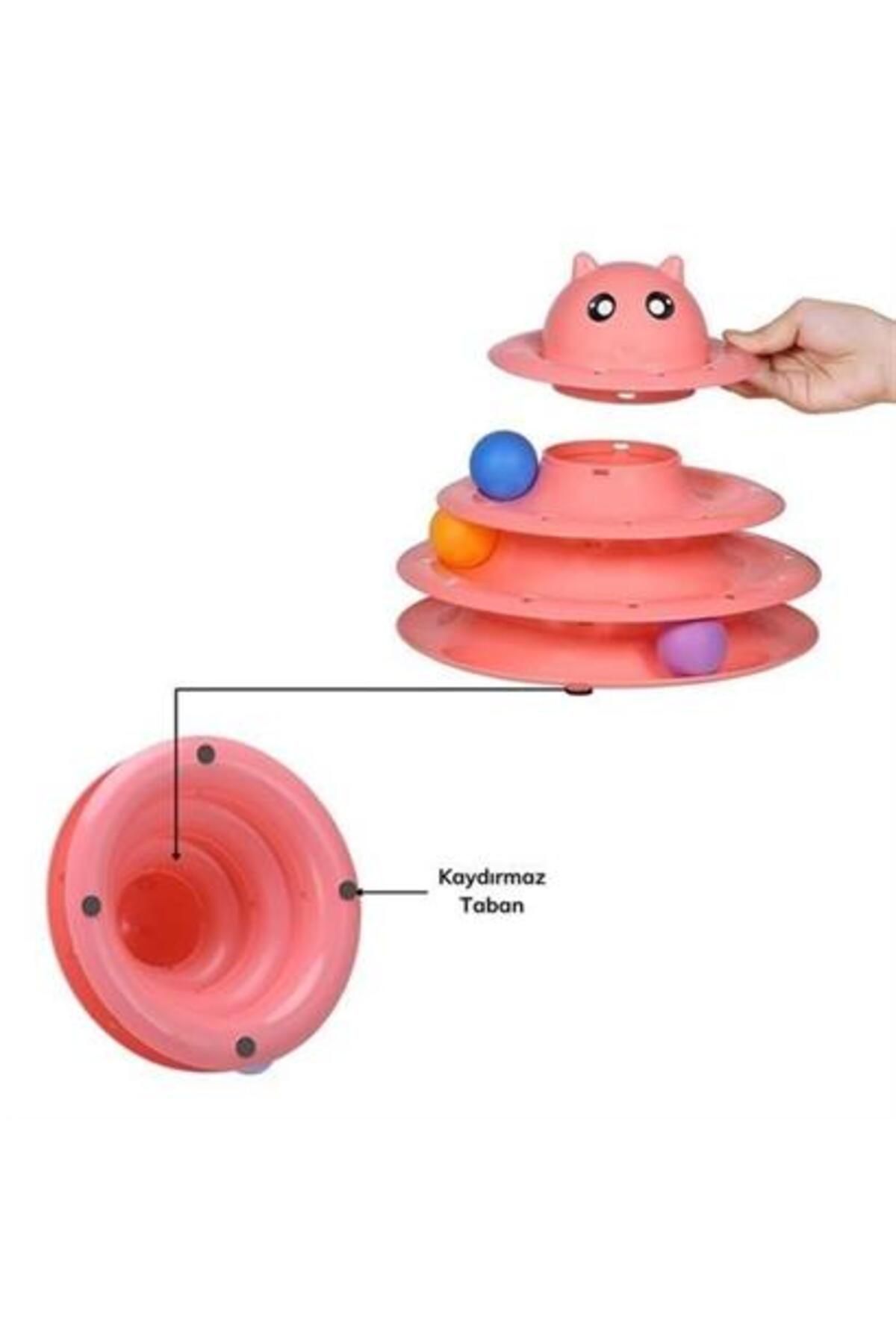Tenda-Three Storey Tower Of Tracks Cat Toy Set - Fun Cat Game 5