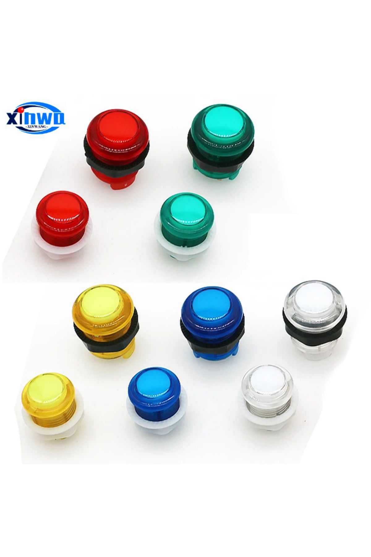 Choice-BAOLIAN Push Button 5v Led Illuminated Light Clear For DIY Arcade Joystick Hitbox Controller Coin... 4