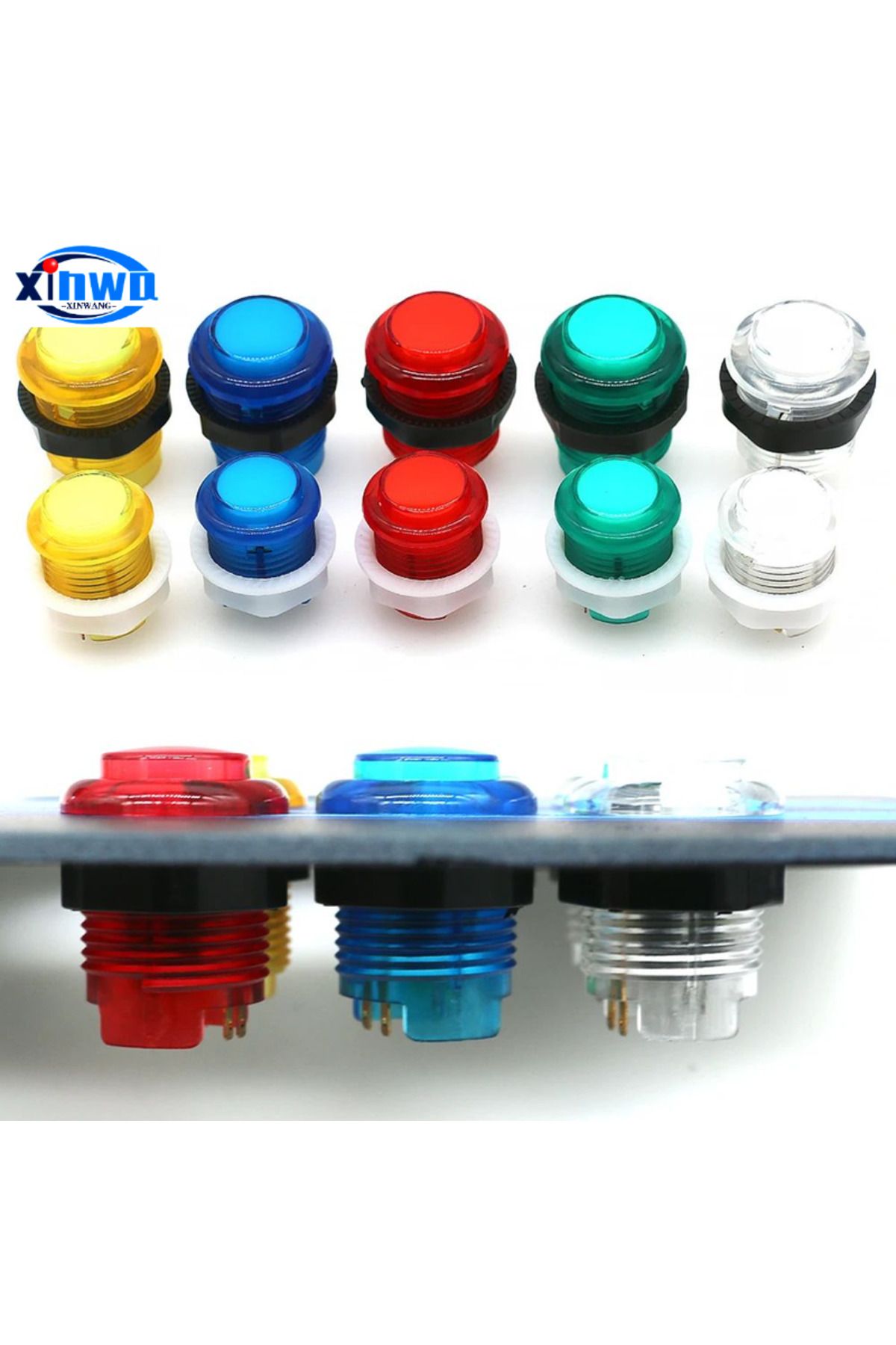 Choice-BAOLIAN Push Button 5v Led Illuminated Light Clear For DIY Arcade Joystick Hitbox Controller Coin... 2